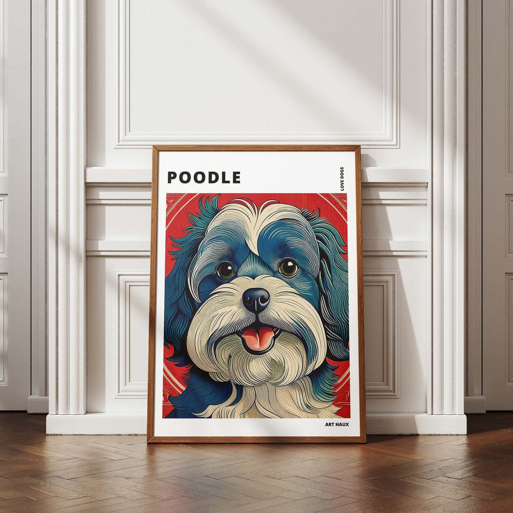 Poodle Hokusai Japanese Inspired Dog Series with Text image 4