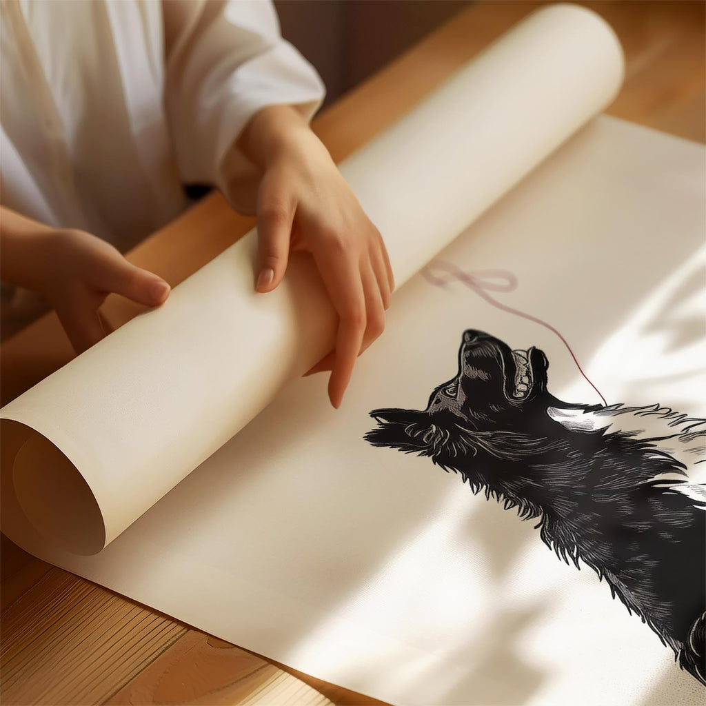 Rough Smooth Collie DOGSY Series inspired by the Art of Banksy with text Dogsy image 1