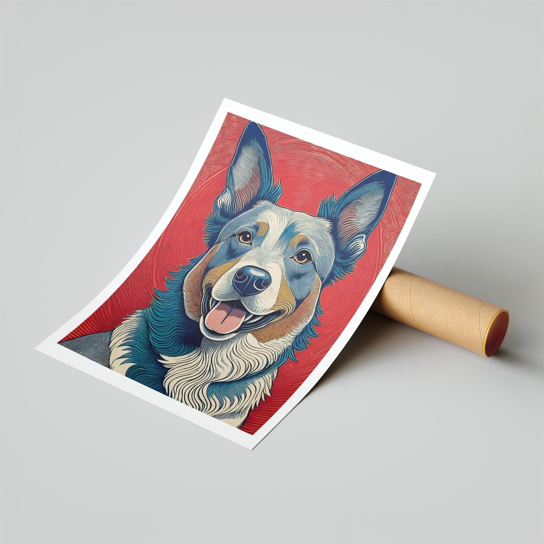 Cattle Dog Hokusai Japanese Inspired Dog Series image 6