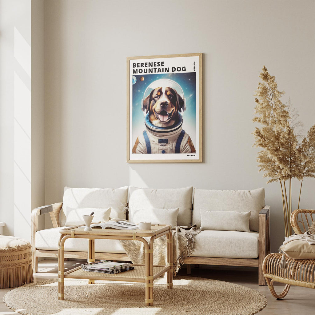 Bernese Mountain Dog Astronaut Dog Series with Text Astro Dog image 2