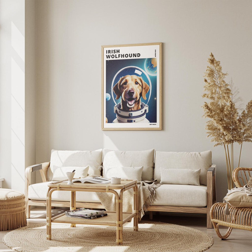 Irish Wolfhound Astronaut Dog Series with Text Astro Dog image 2