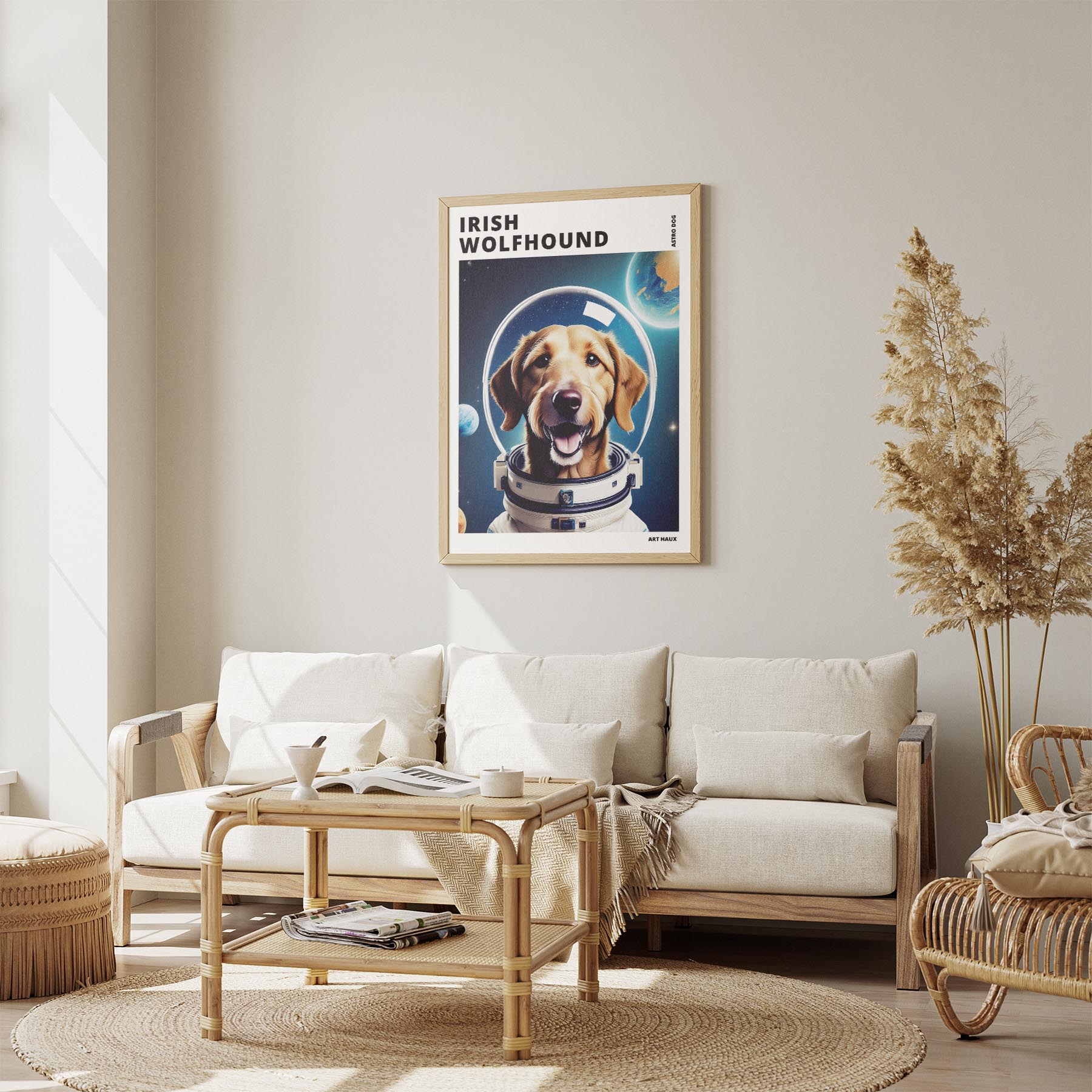 Irish Wolfhound Astronaut Dog Series with Text Astro Dog image 2