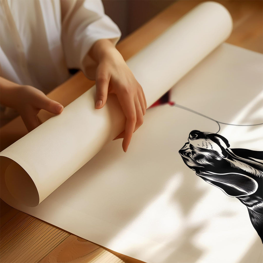 Basset Hound DOGSY Series inspired by the Art of Banksy with text Dogsy image 1