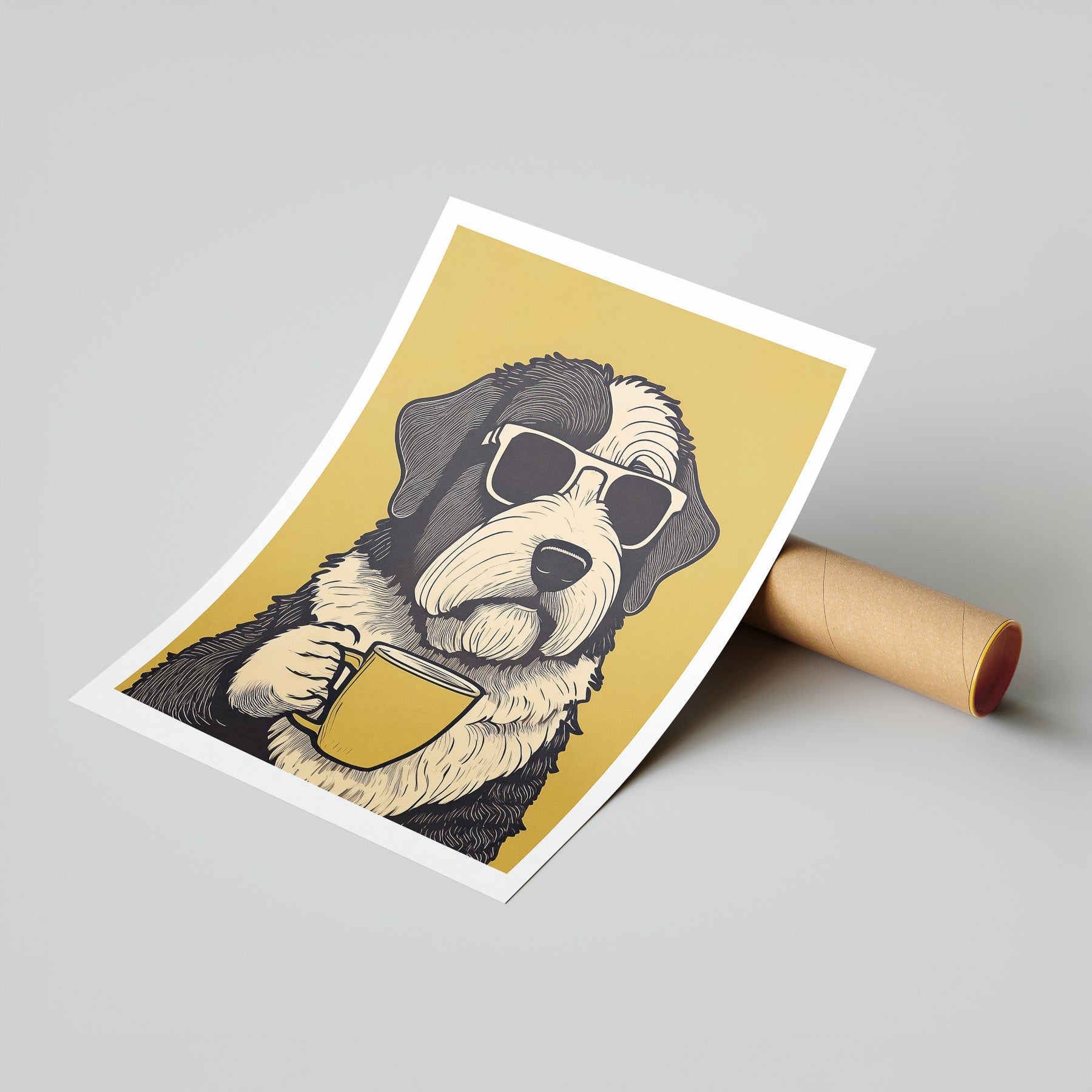 Old English Sheepdog 1 Chillin Coffee Dog image 7