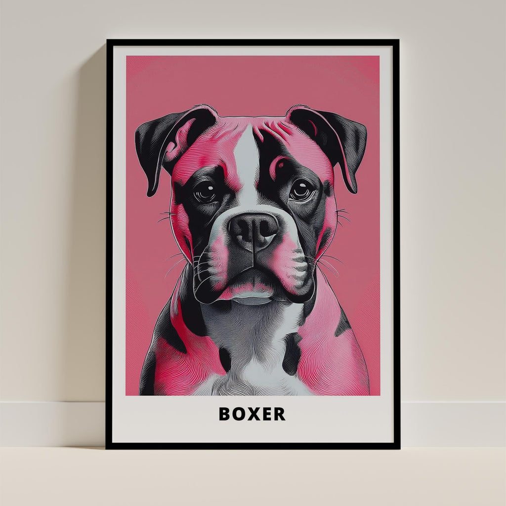 Boxer Pink and Black Dog Series 3 image 0