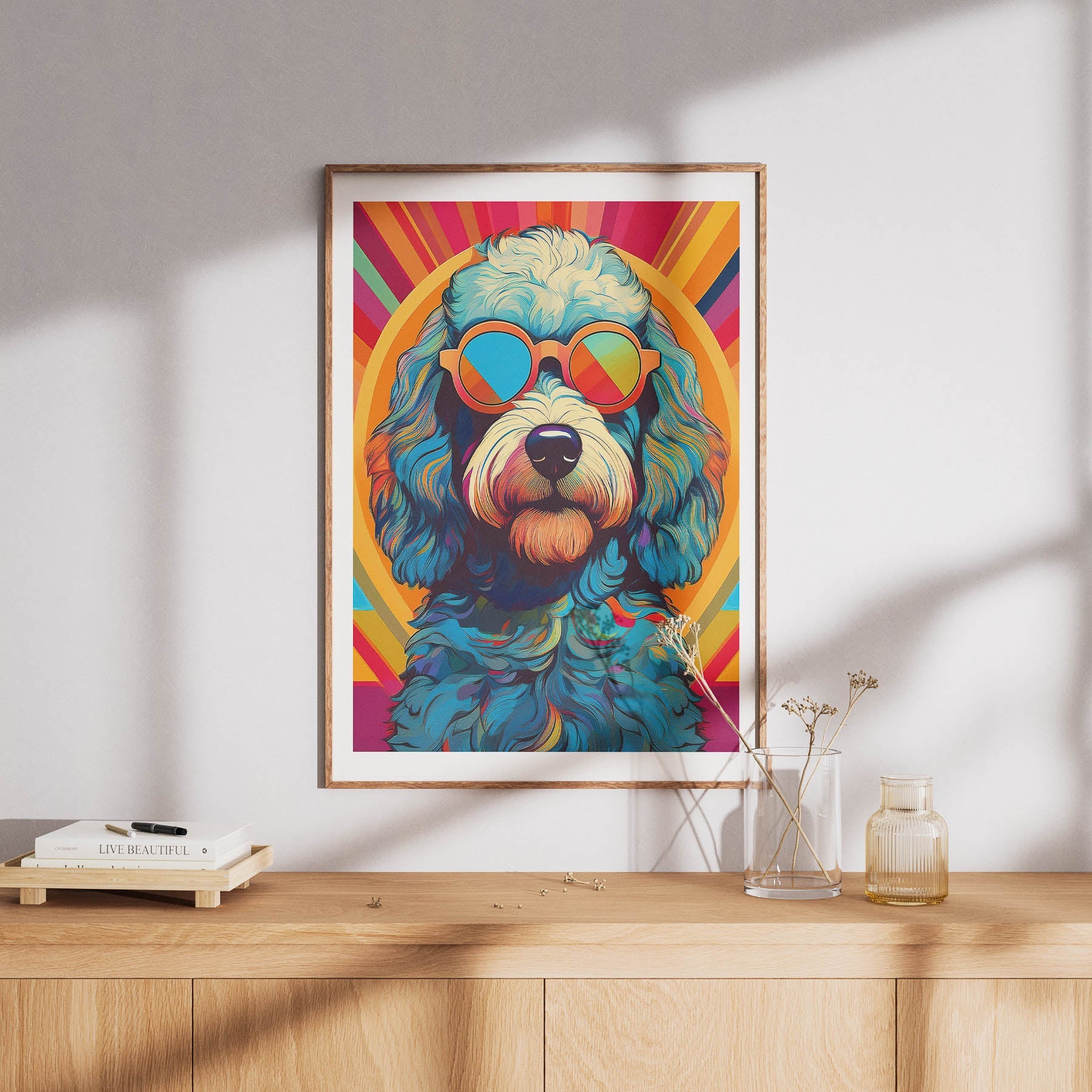 Cavoodle Dog In Colourful Sunnies 6 image 8