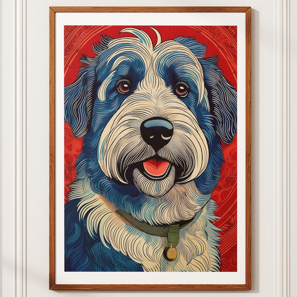 Old English Sheepdog Hokusai Japanese Inspired Dog Series 1 image 10