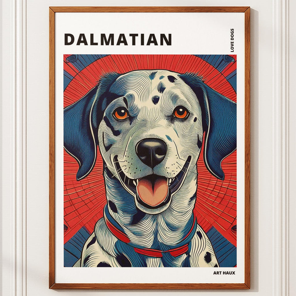 Dalmatian Hokusai Japanese Inspired Dog Series with Text image 9