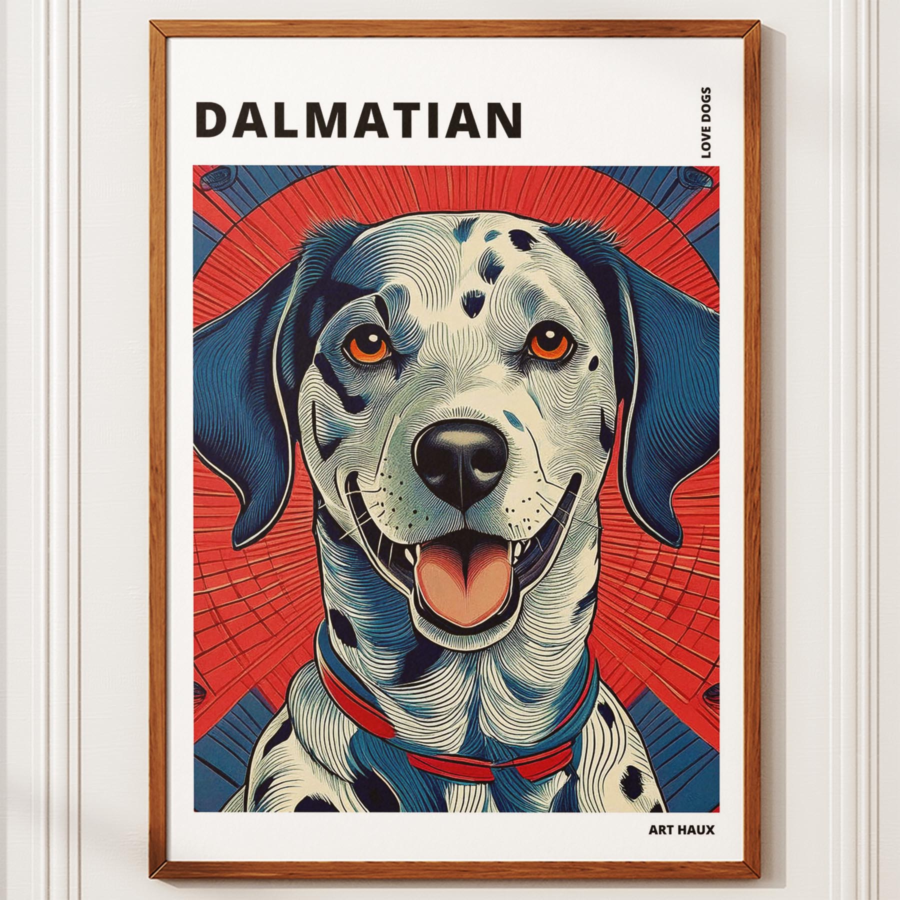Dalmatian Hokusai Japanese Inspired Dog Series with Text image 9