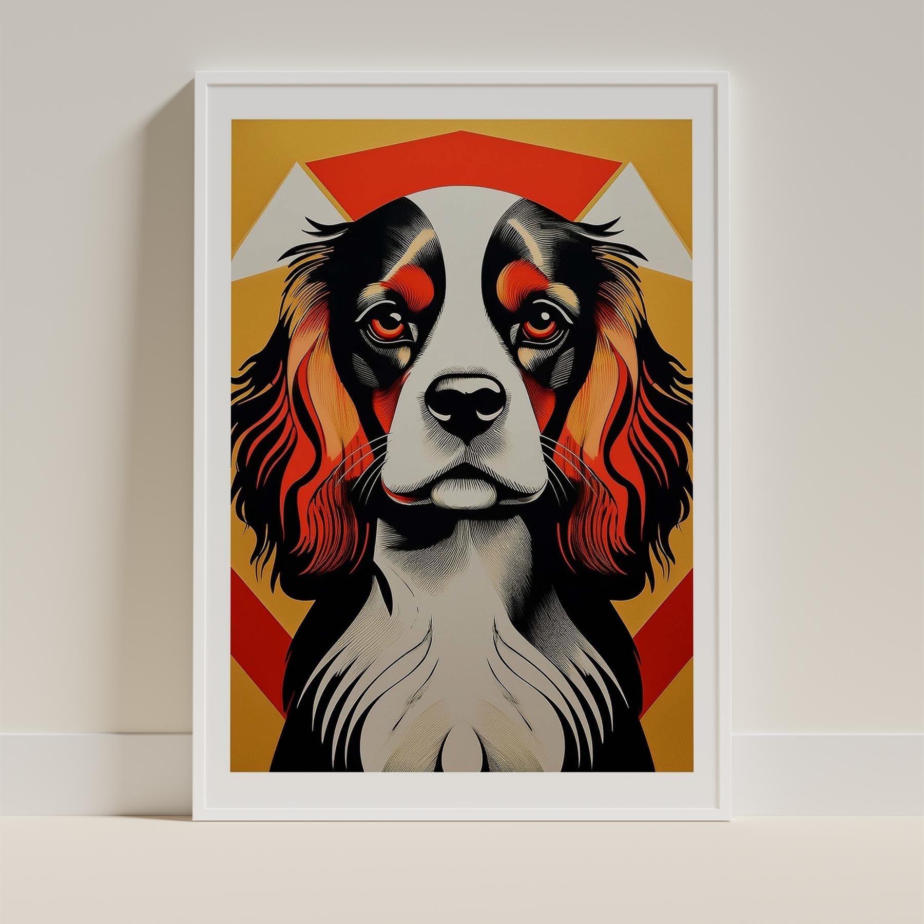 Cavalier Spaniel Geometric Orange Series image 9
