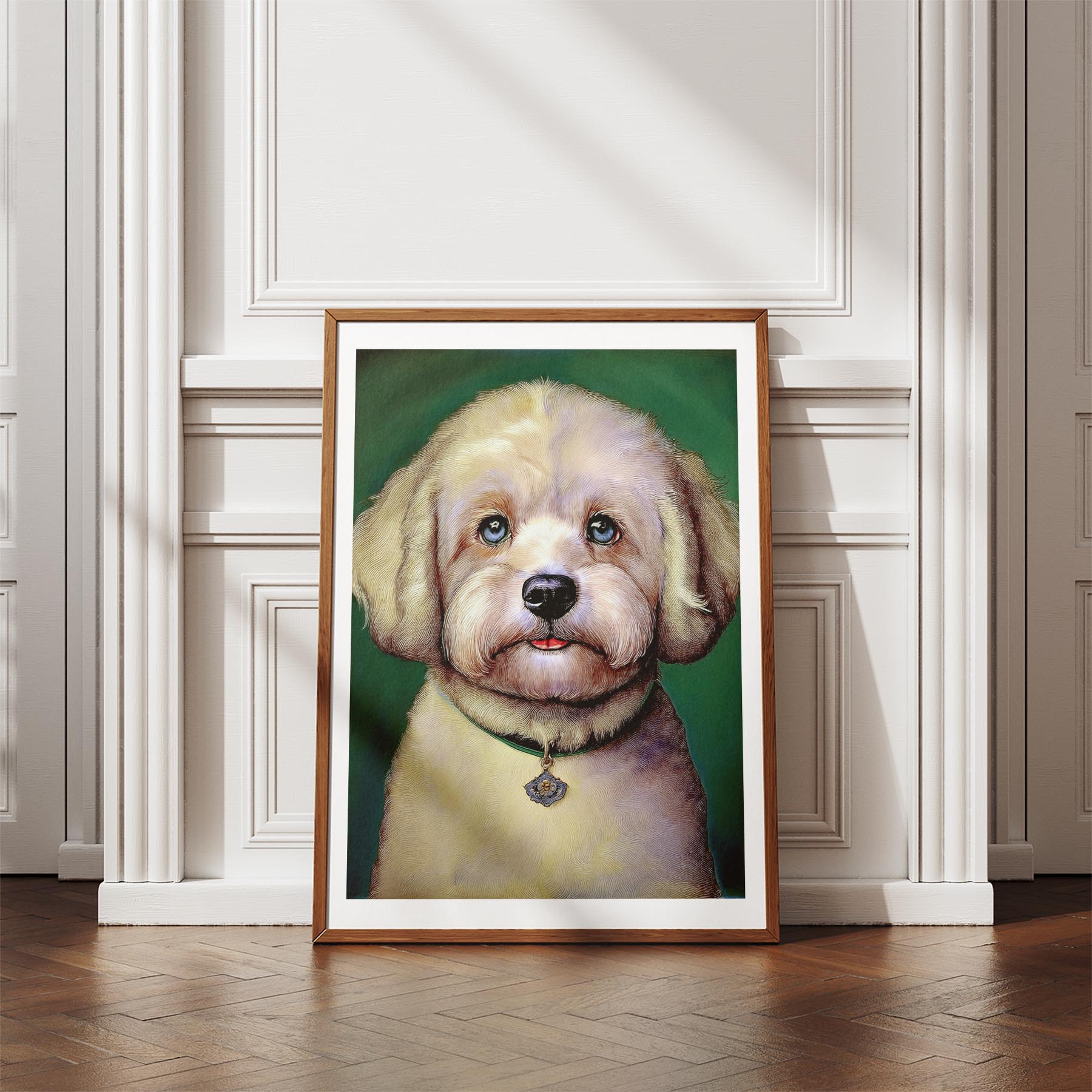 Bichon Frise Green Painted Series image 4