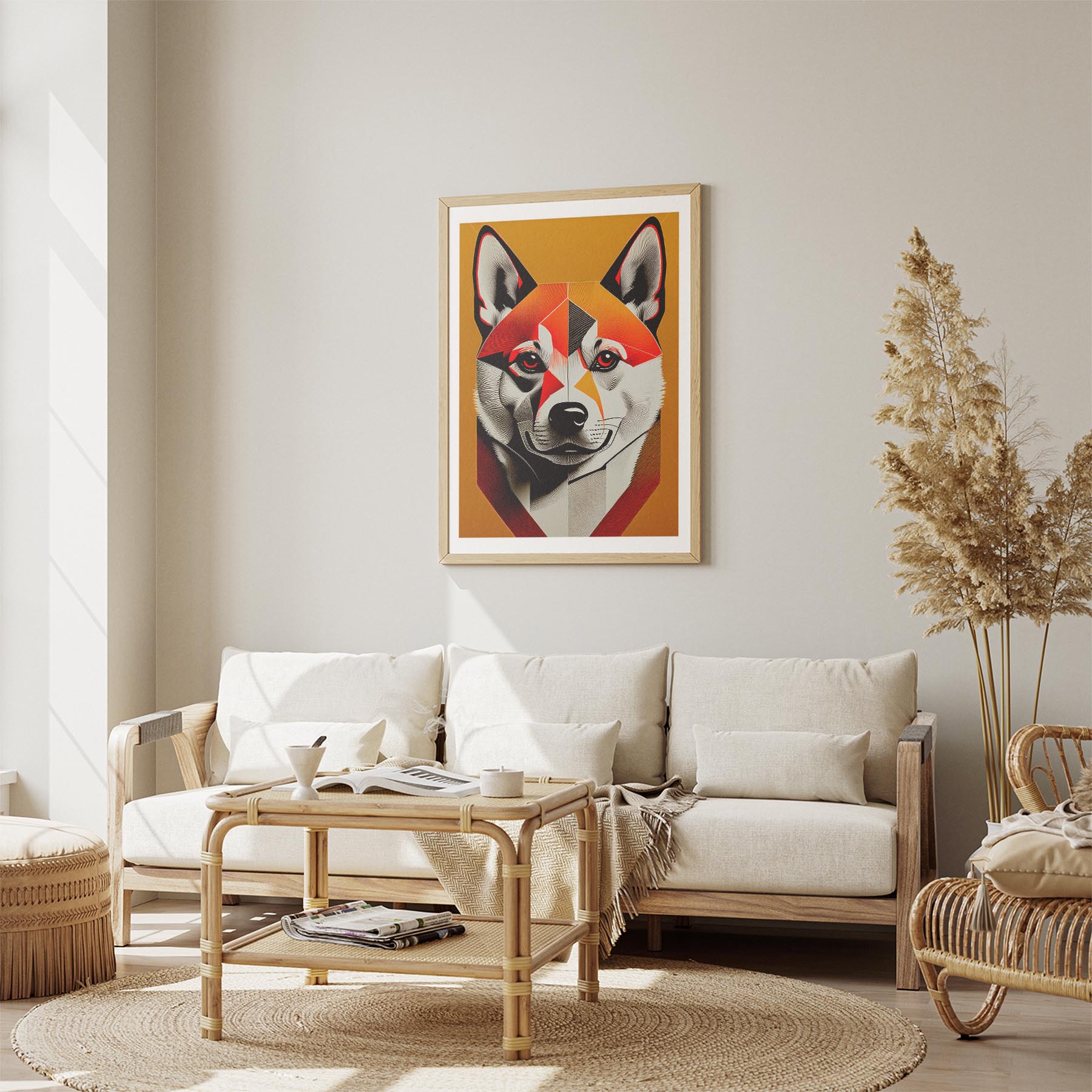 Shiba Geometric Orange Series image 2