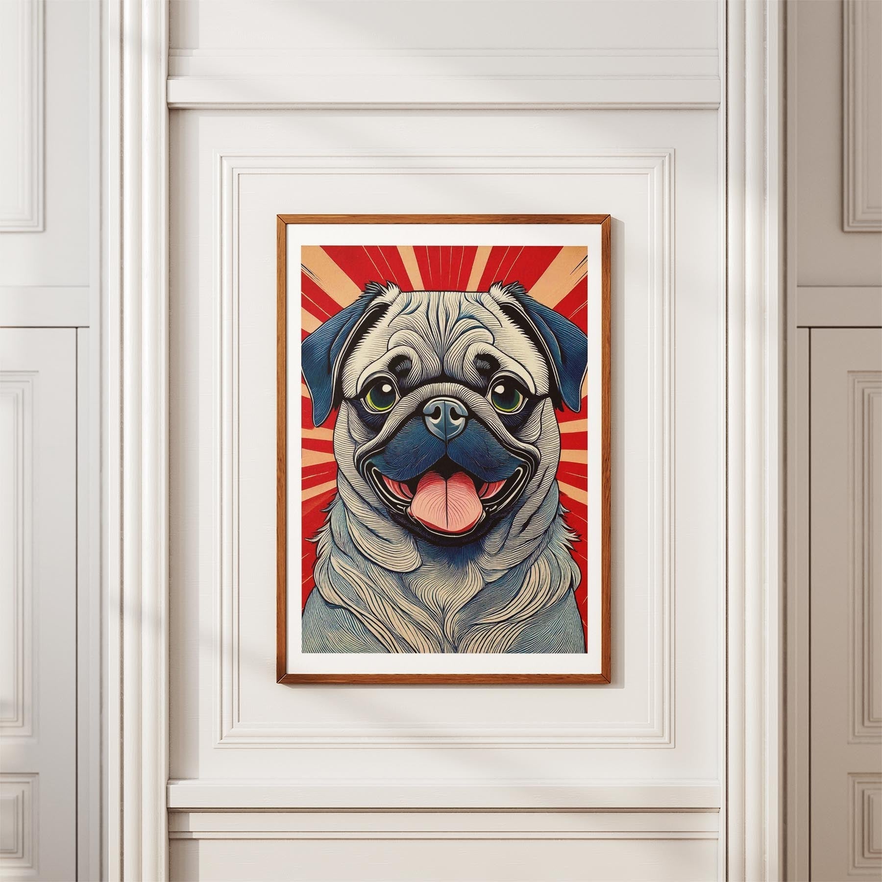 Pug Hokusai Japanese Inspired Dog Series 3 image 3