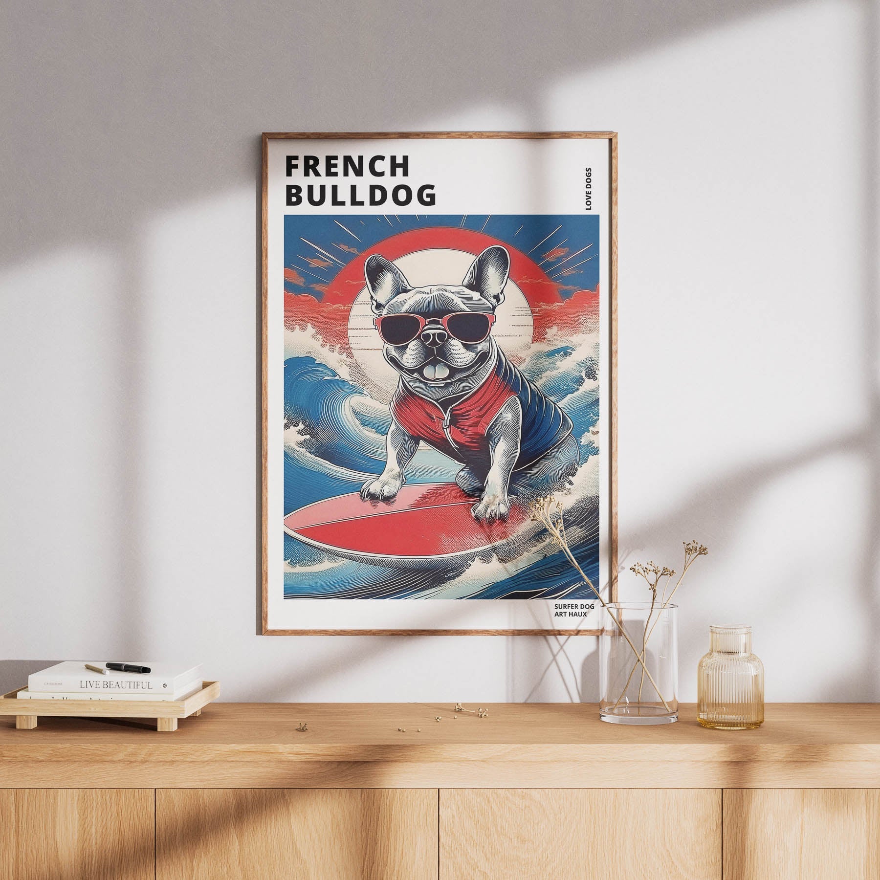 French Bulldog Hokosai Surfer Dogs 3 image 8