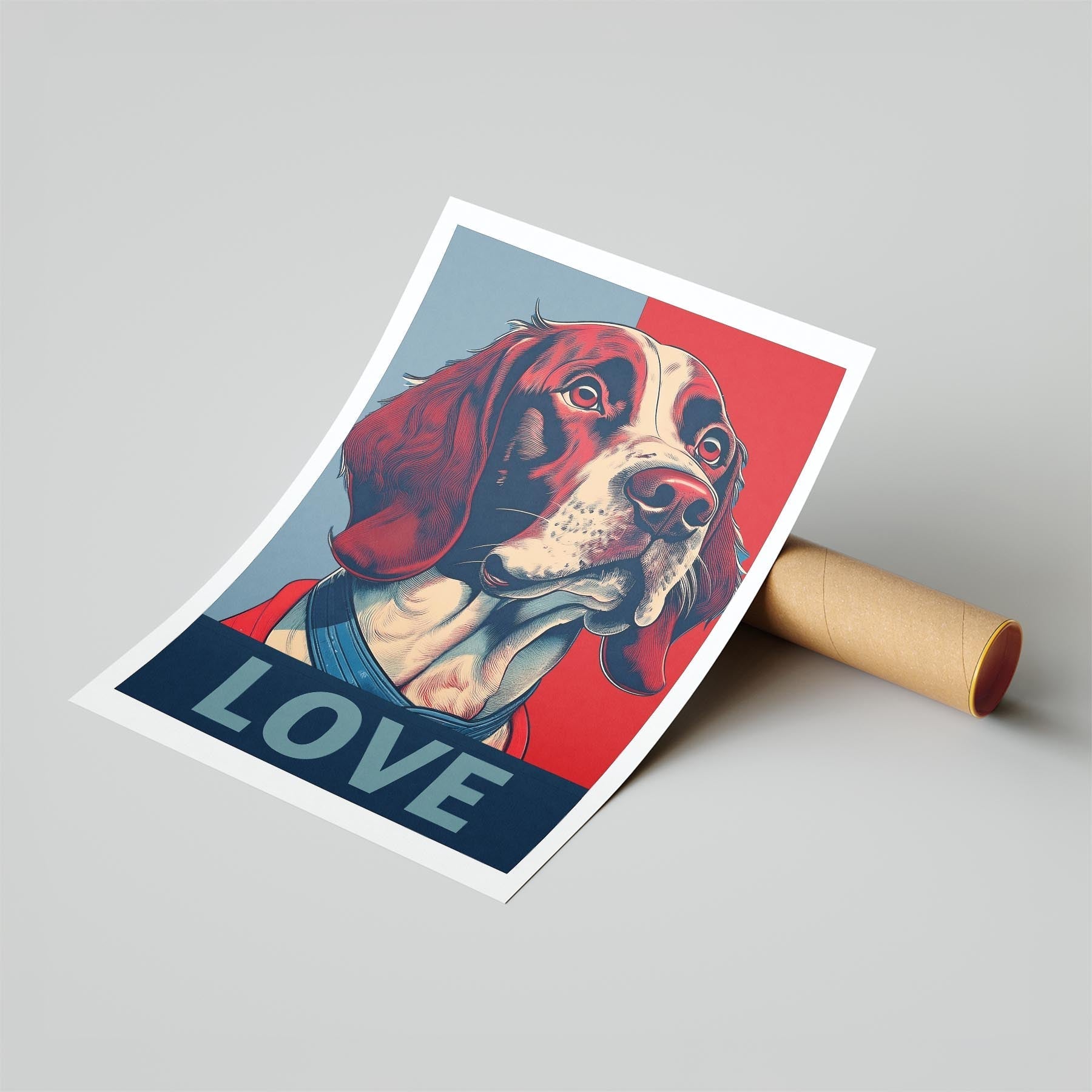 English Springer Spaniel LOVE Series Inspired by the Obama Poster image 6