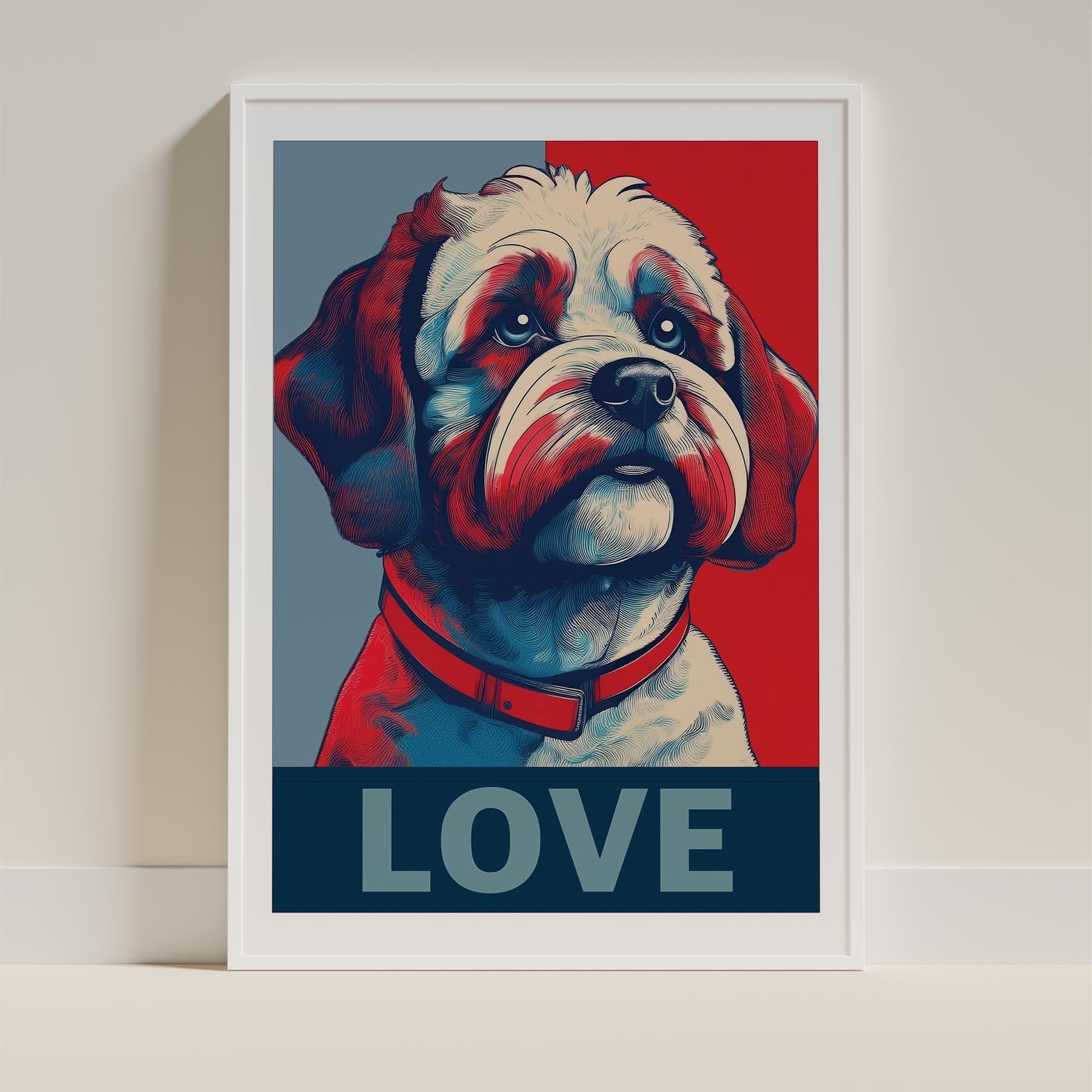 Bichon Frise LOVE Series Inspired by the Obama Poster image 9