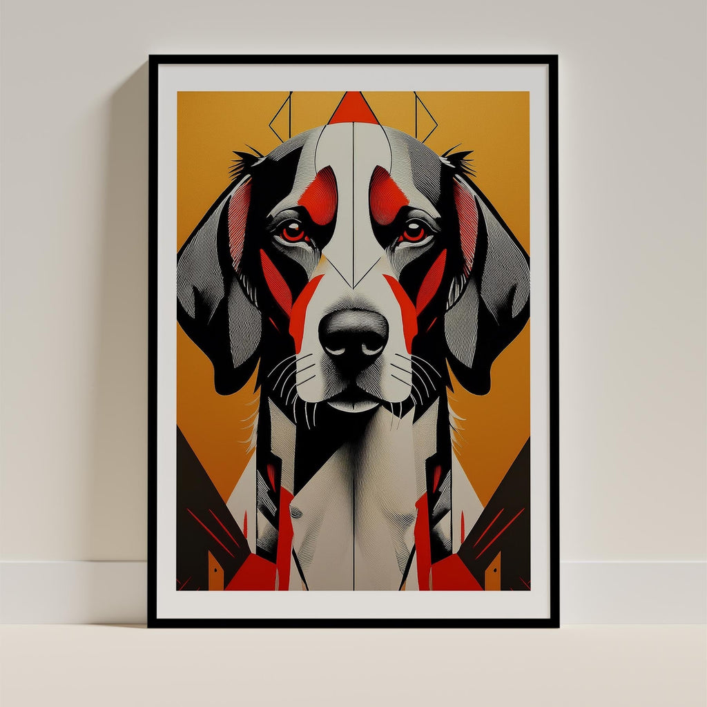 English Setter Geometric Orange Series image 0