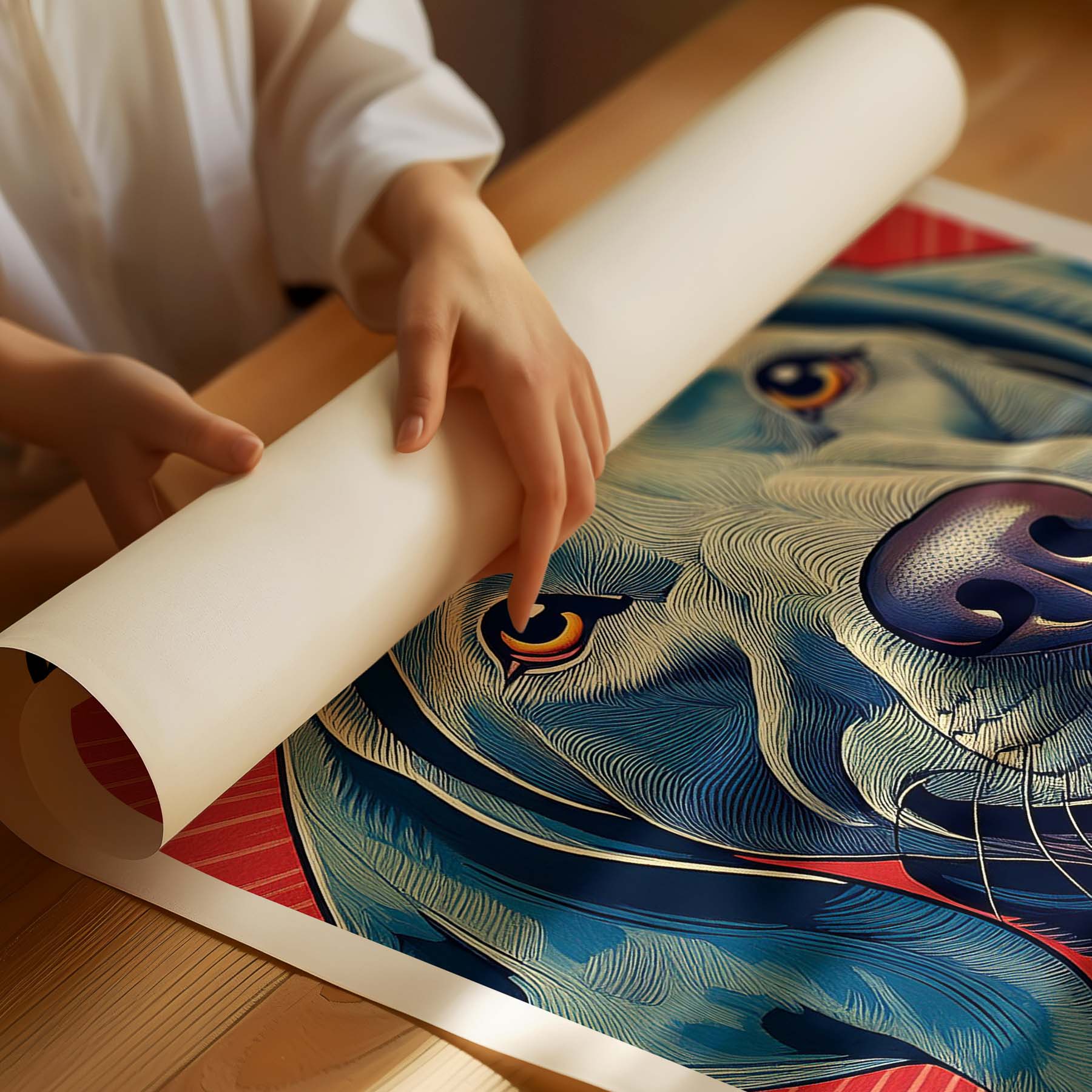 Whippet Hokusai Japanese Inspired Dog Series with Text image 1