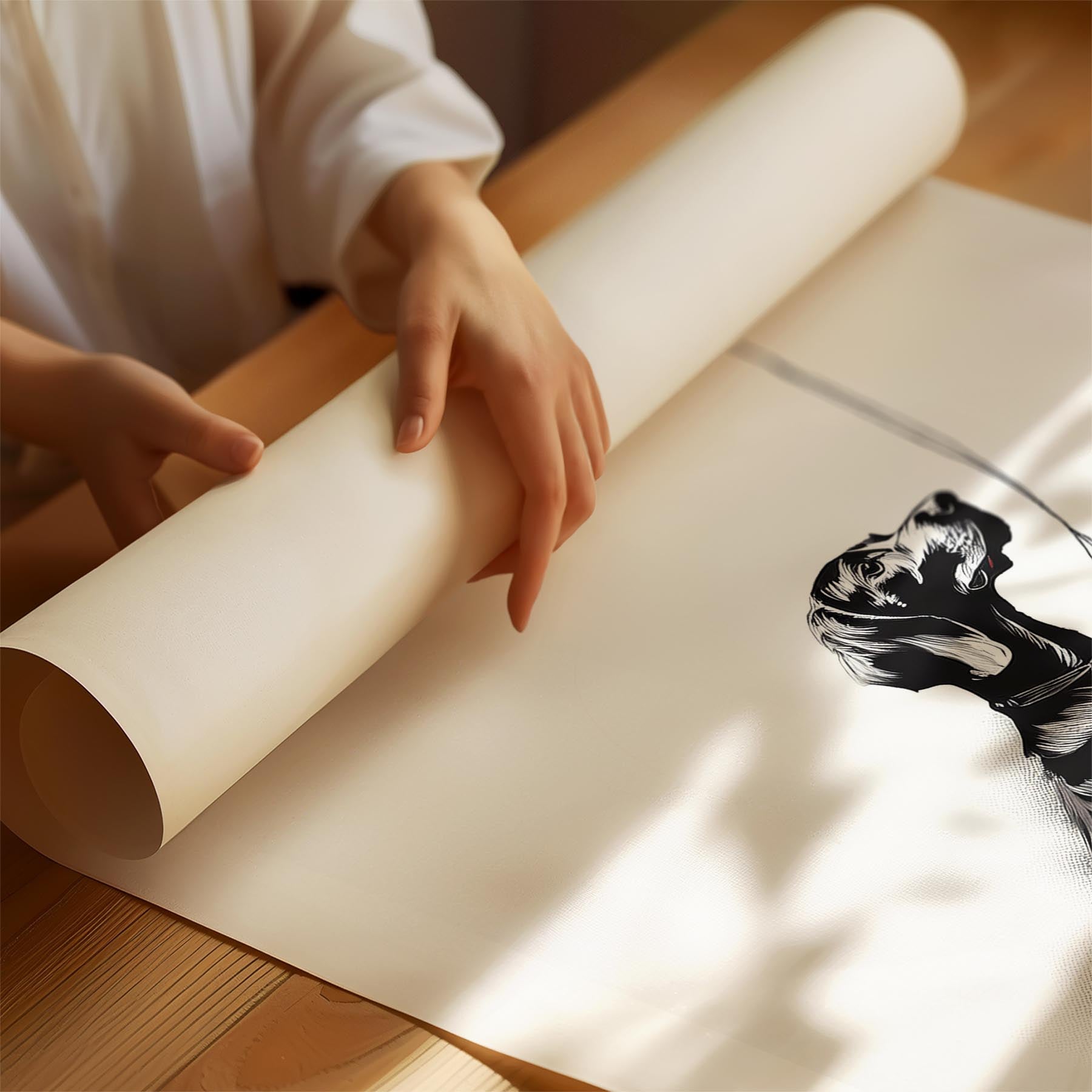 Hungarian Vizsla DOGSY Series inspired by the Art of Banksy with text Dogsy image 1