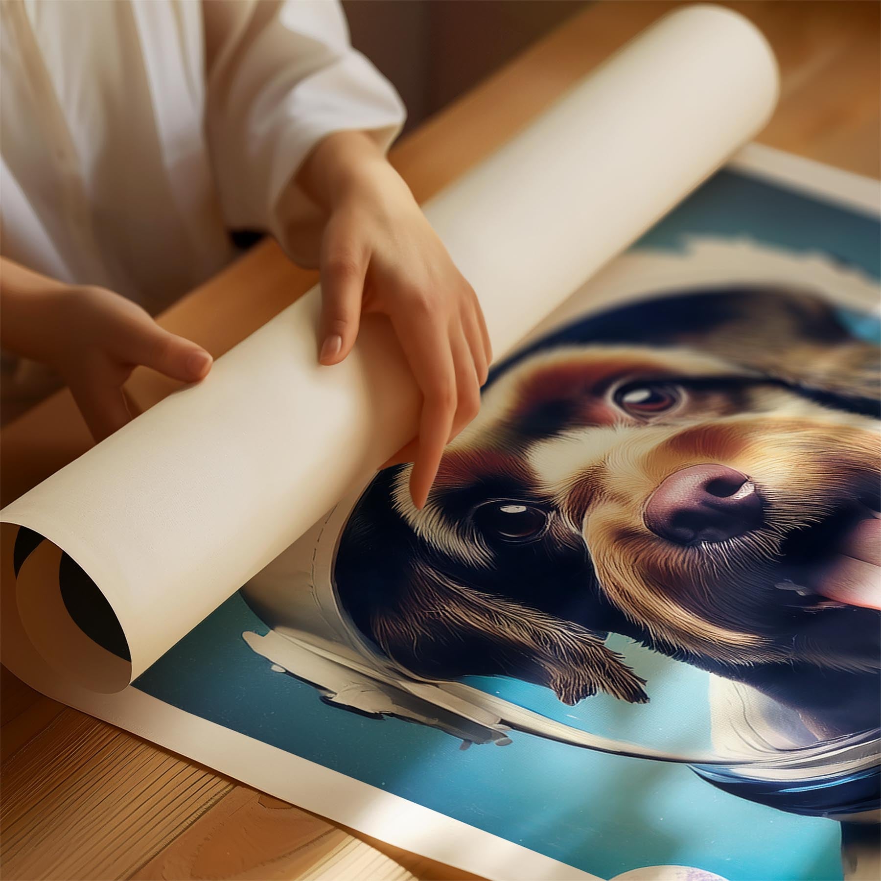 Black Russian Terrier Astronaut Dog Series image 1