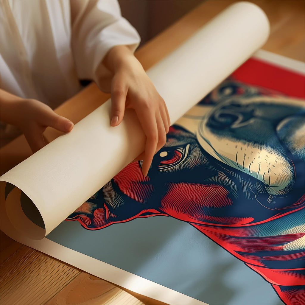 Boston Terrier HOPE Series Inspired by the Obama Poster image 1