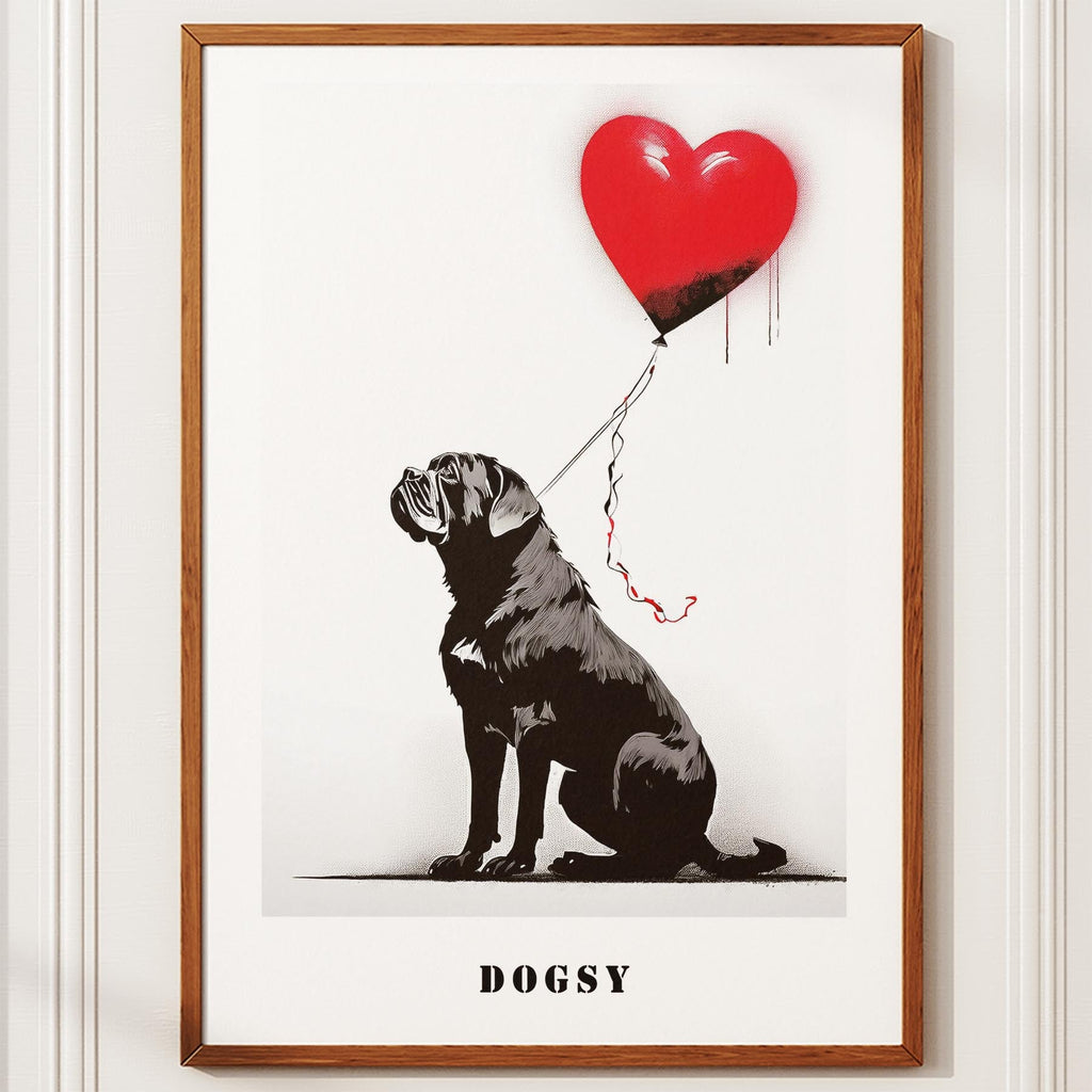 Mastiff DOGSY Series inspired by the Art of Banksy with text Dogsy image 10
