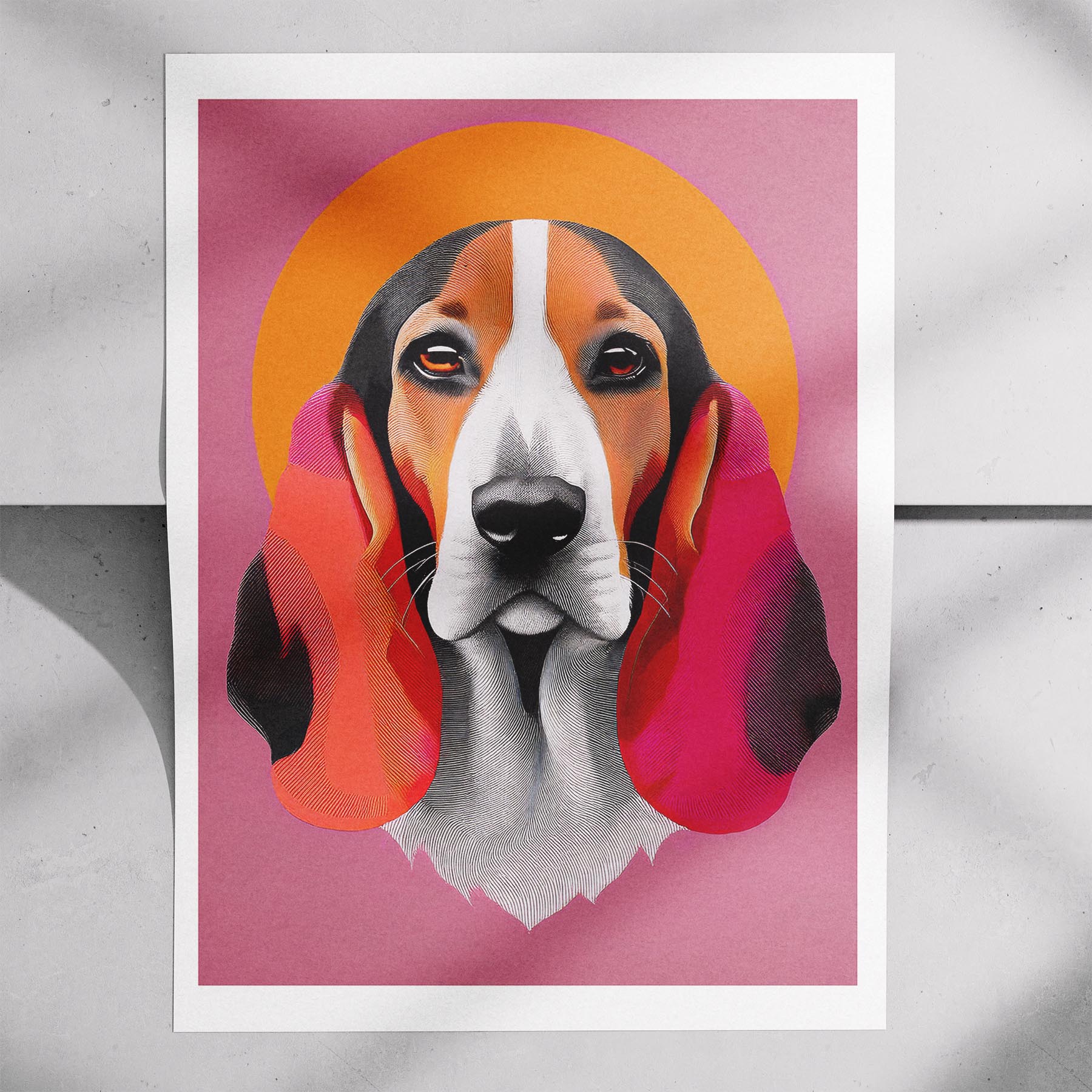 Basset Hound Modern Pop Dog Series image 7