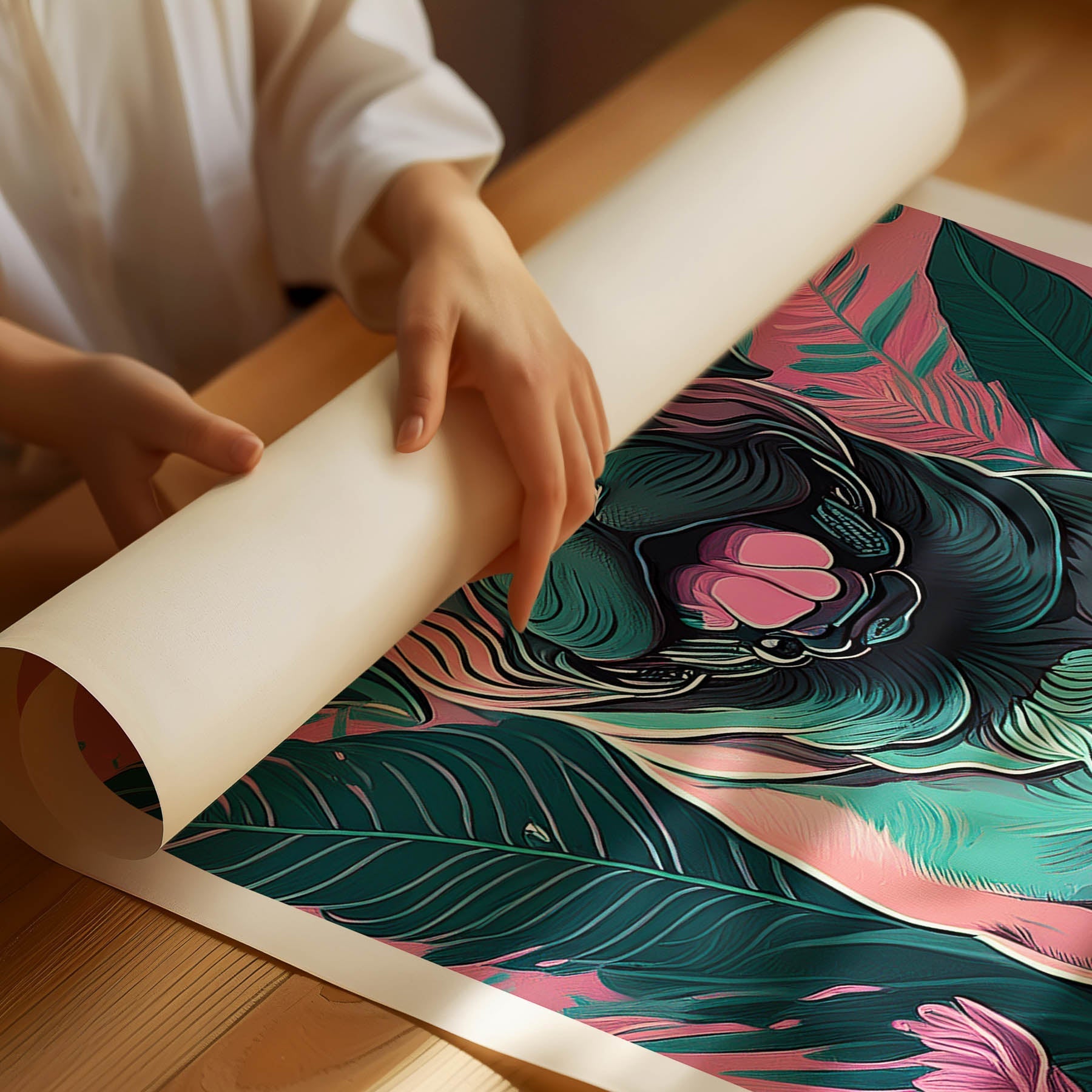 Bullmastiff Flowery Dog image 1