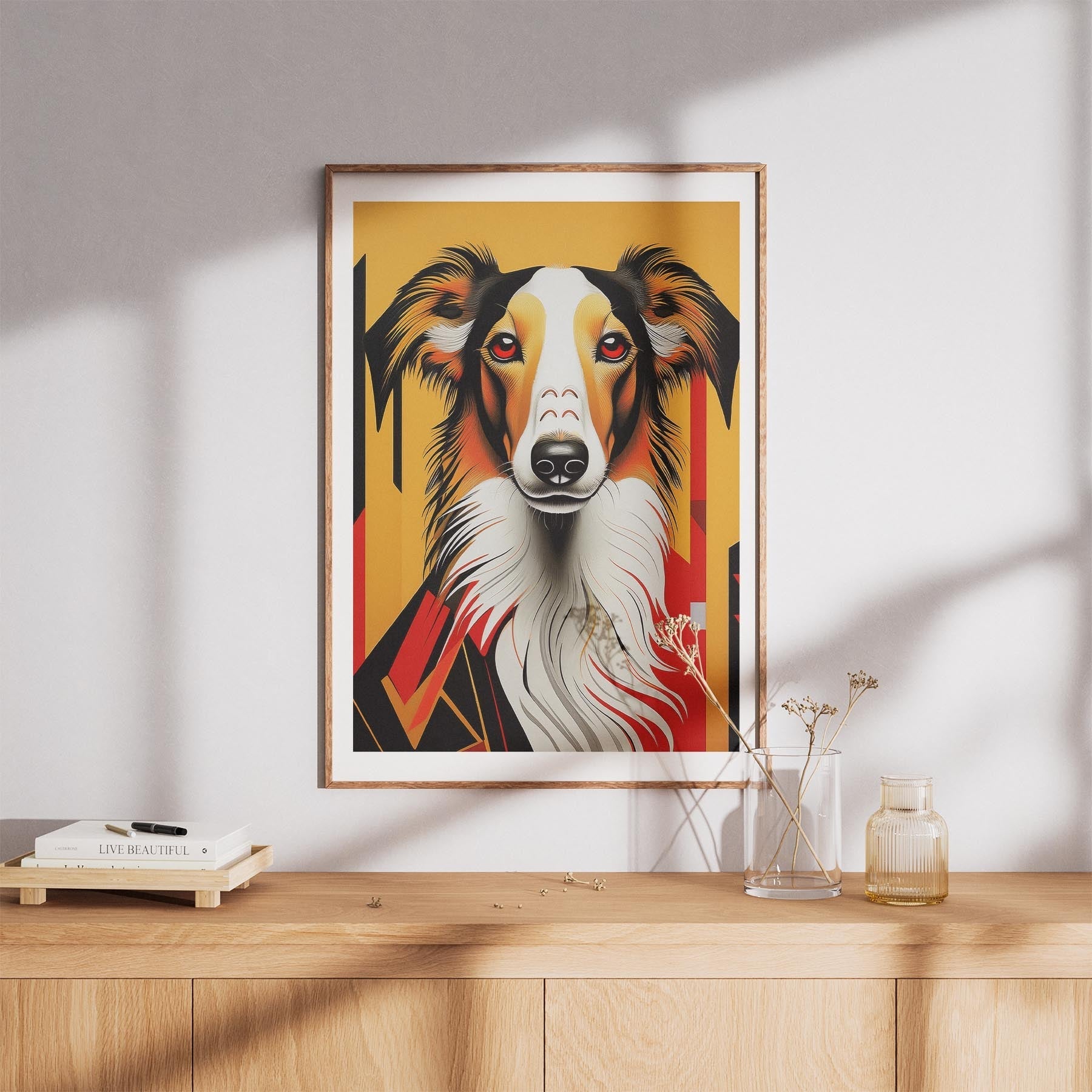 Borzoi Geometric Orange Series image 8