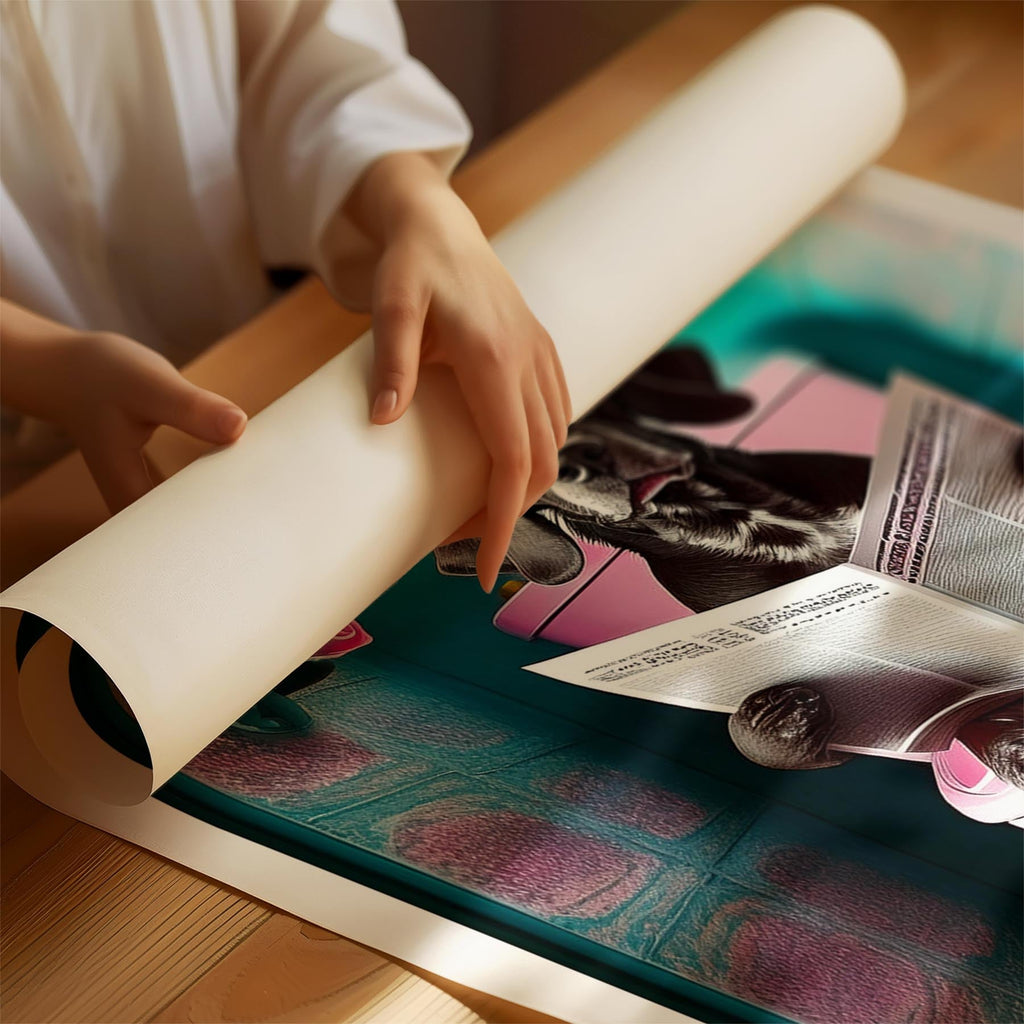 Hungarian Vizsla Toilet Dogs PInk and Turquise image 1