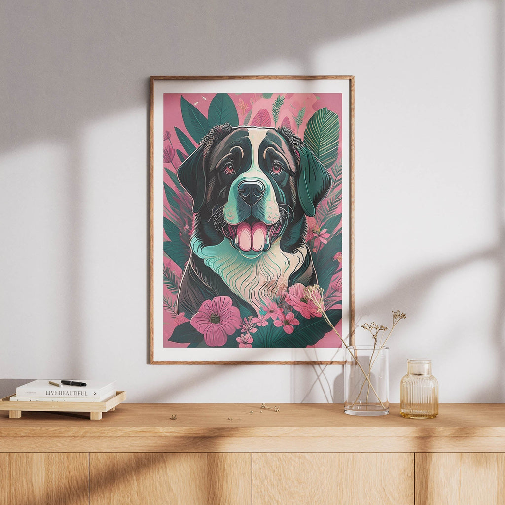 Saint Bernard Flowery Dog image 8