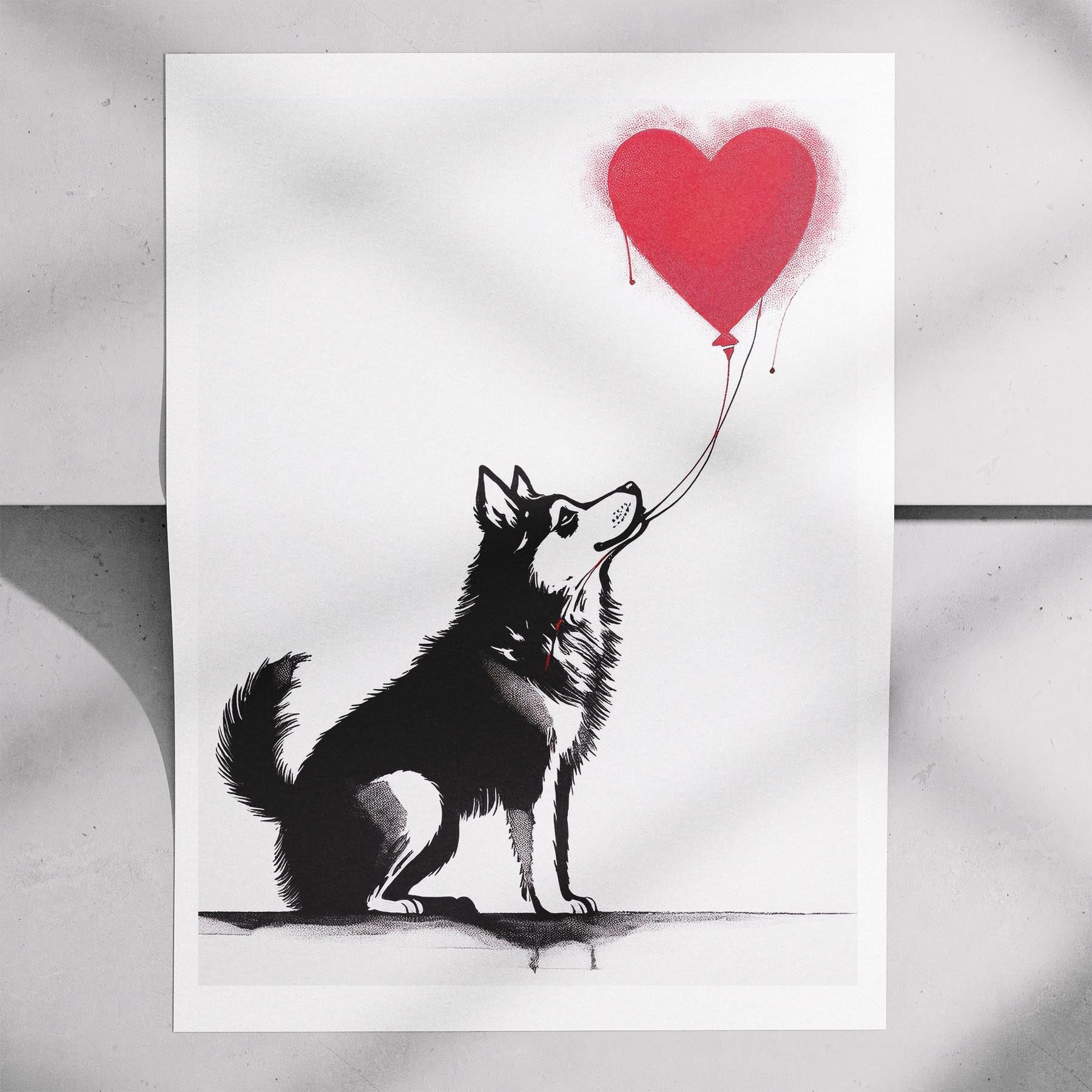 Alaskan Malamute DOGSY Series inspired by the Art of Banksy image 7