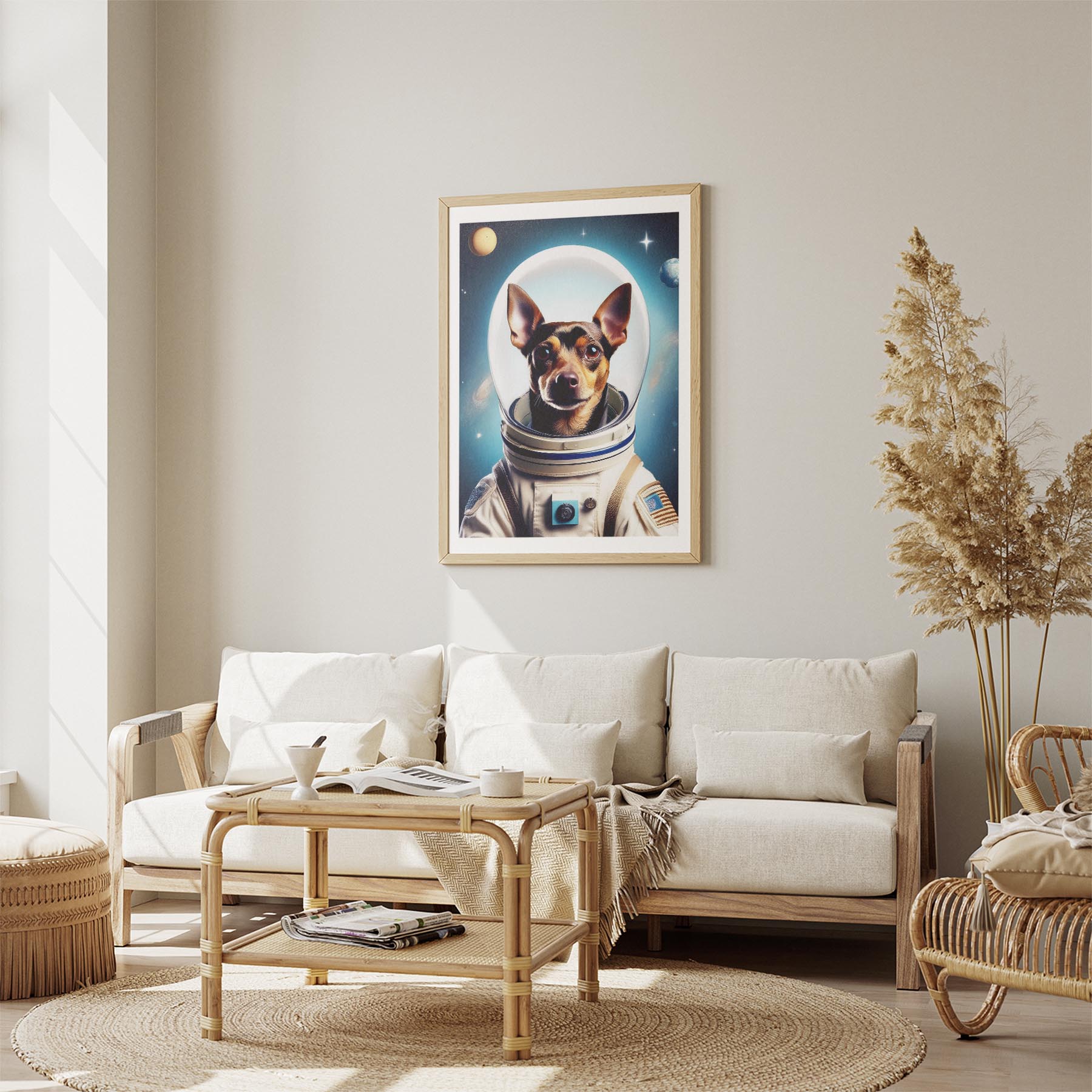 Miniature Pinscher Astronaut Dog Series image 2