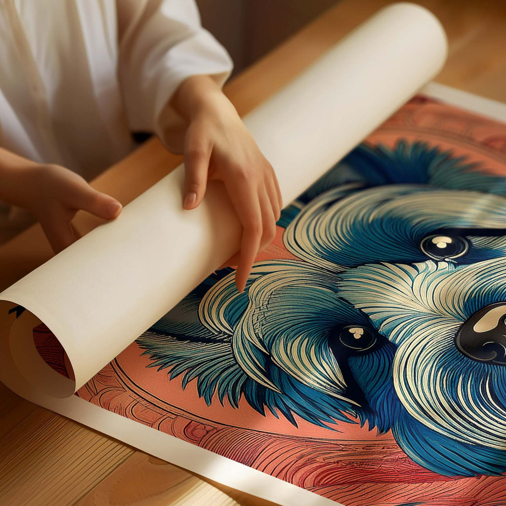 Scottish Terrier Hokusai Japanese Inspired Dog Series with Text image 1