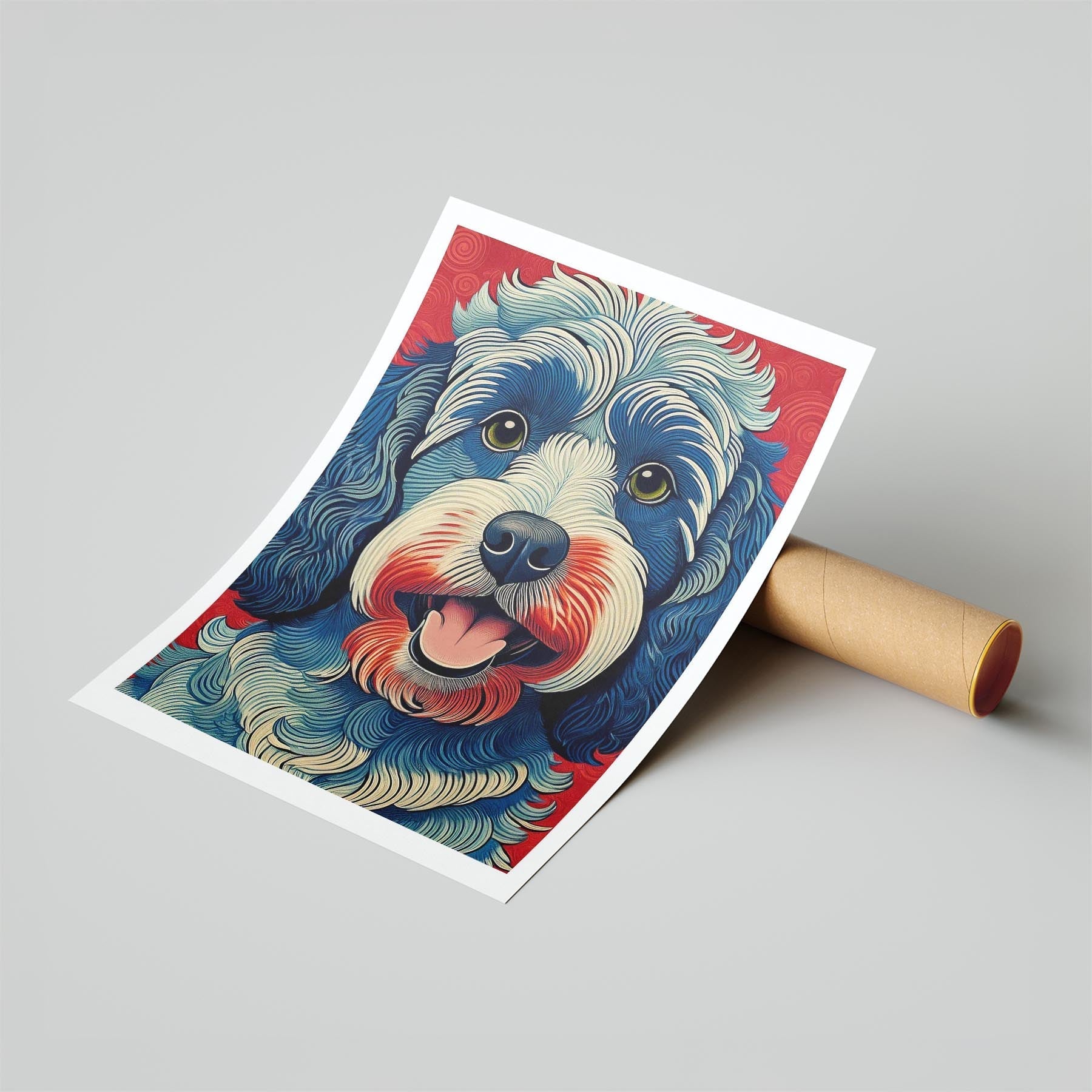 Cavoodle Hokusai Japanese Inspired Dog Series 4 image 6