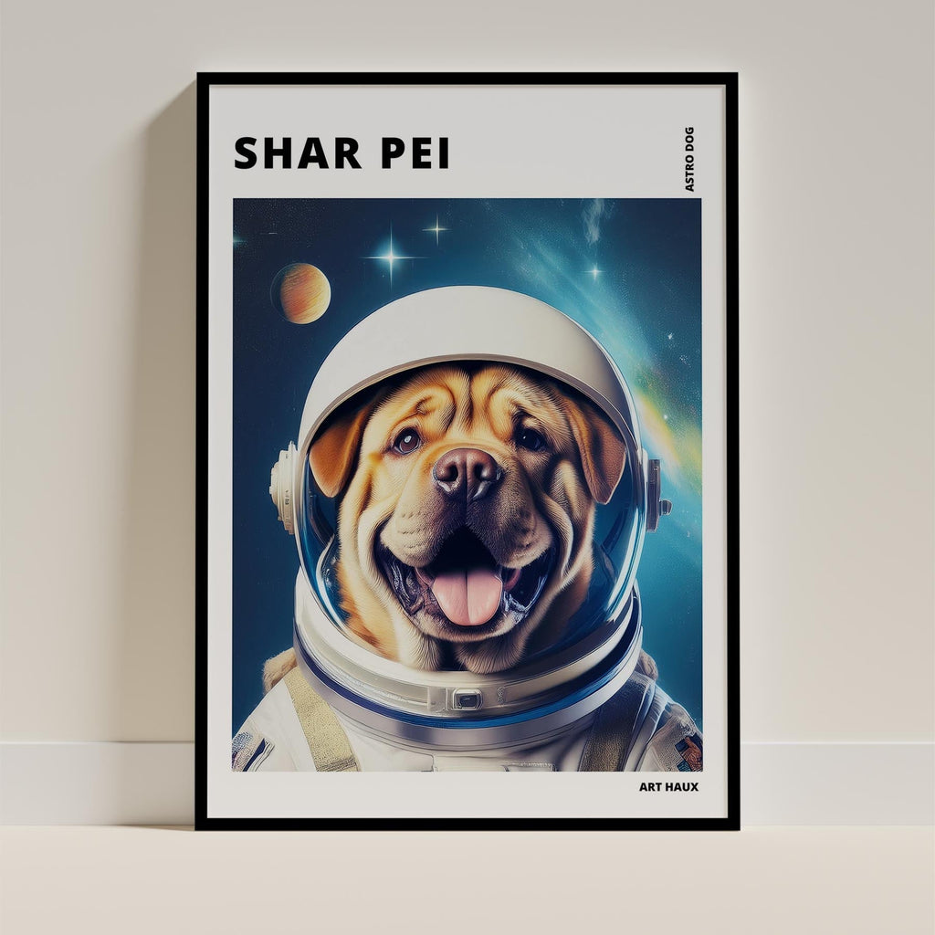 Shar Pei Astronaut Dog Series with Text Astro Dog image 11