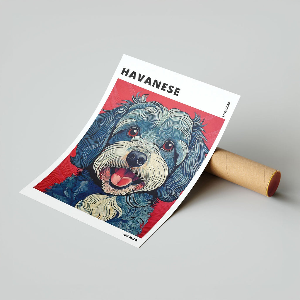 Havanese Hokusai Japanese Inspired Dog Series with Text image 6