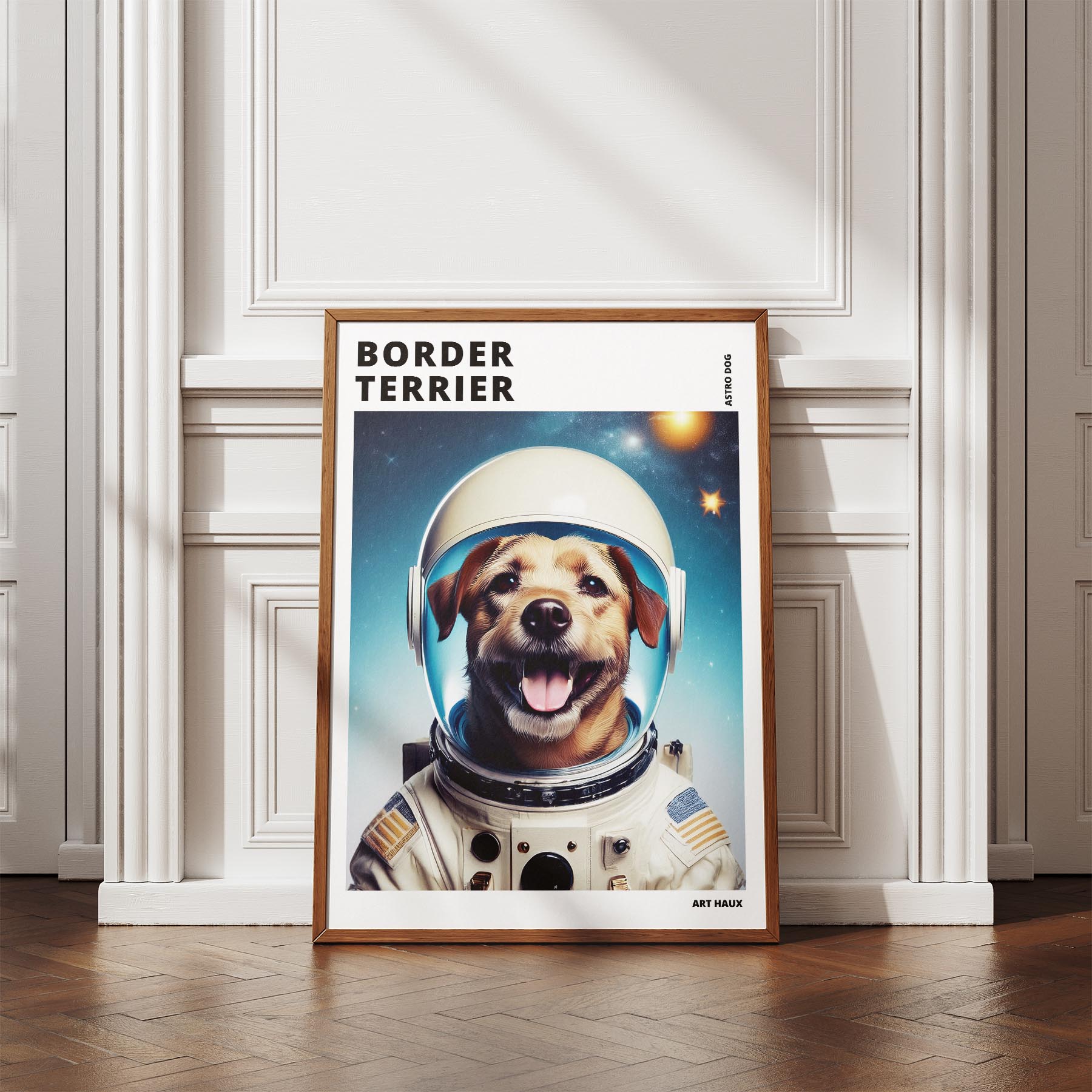 Border Terrier Astronaut Dog Series with Text Astro Dog image 4