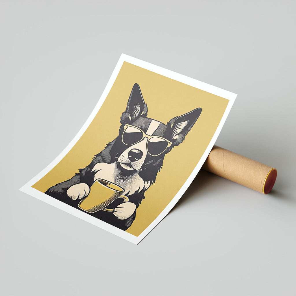 Border Collie Chillin Coffee Dog image 7