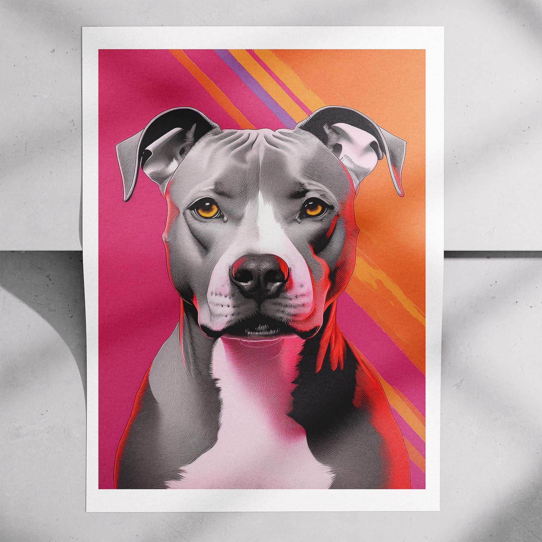 American Pitbull Terrier Modern Pop Dog Series image 7