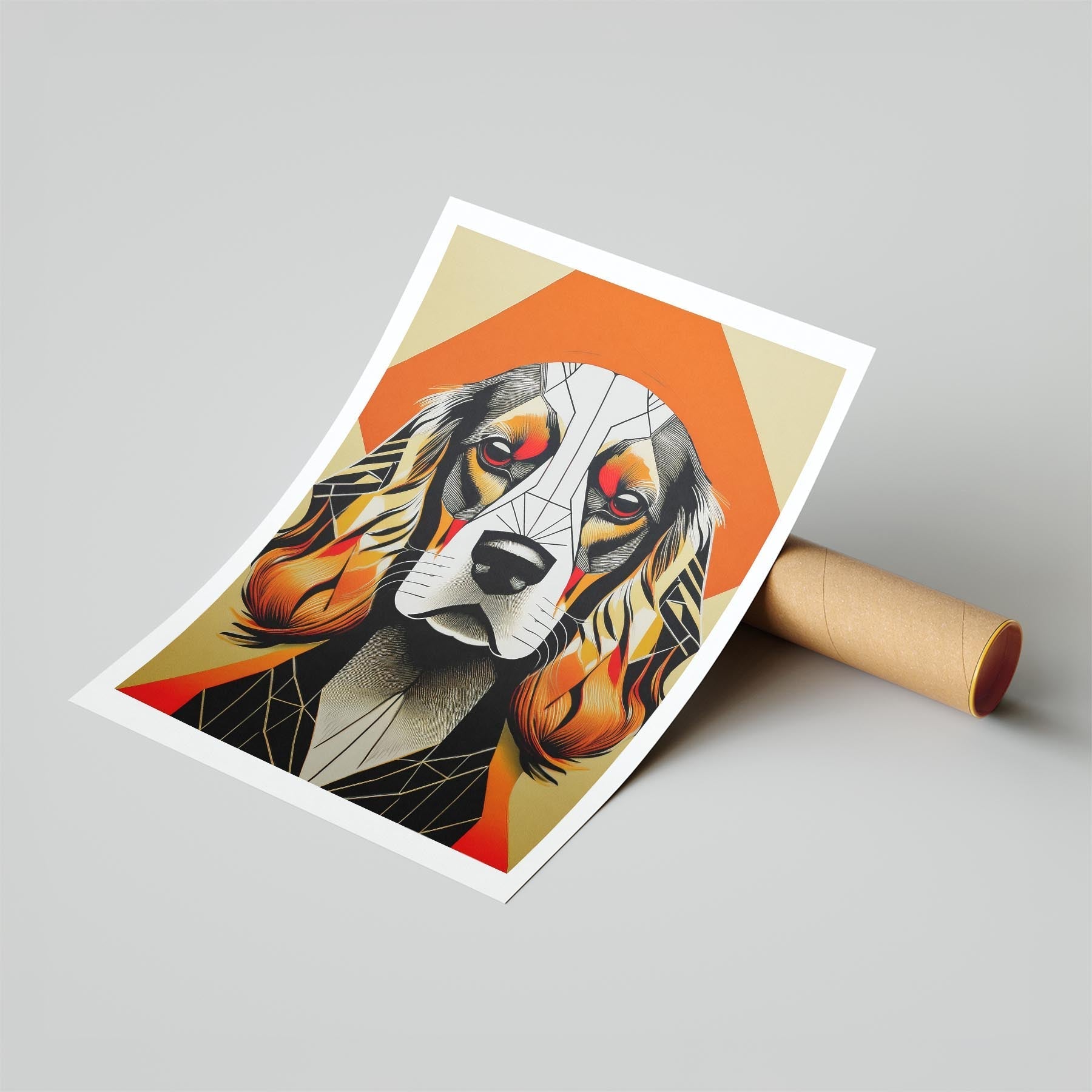 Cocker Spaniel Geometric Orange Series image 6