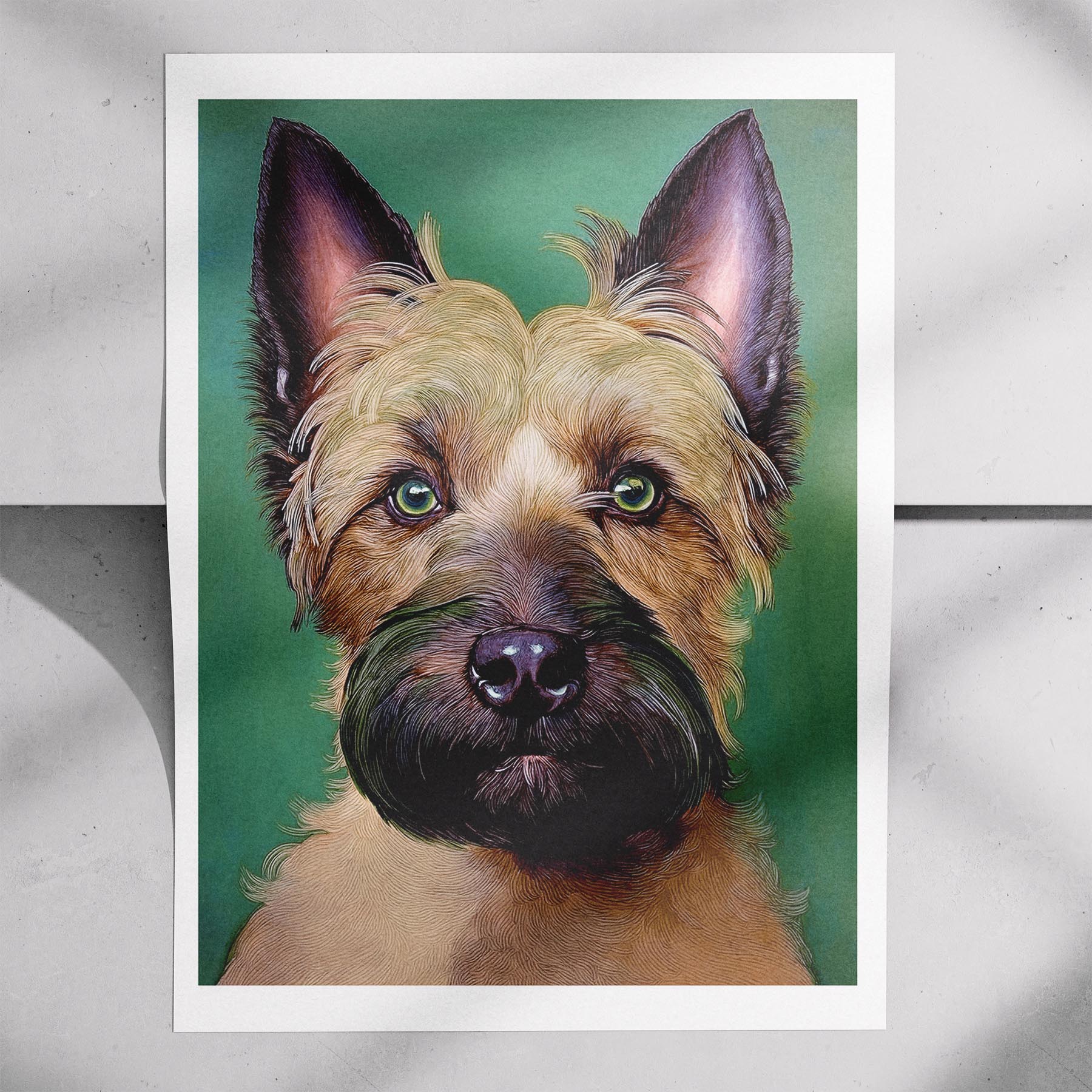Scottish Terrier Green Painted Series image 7