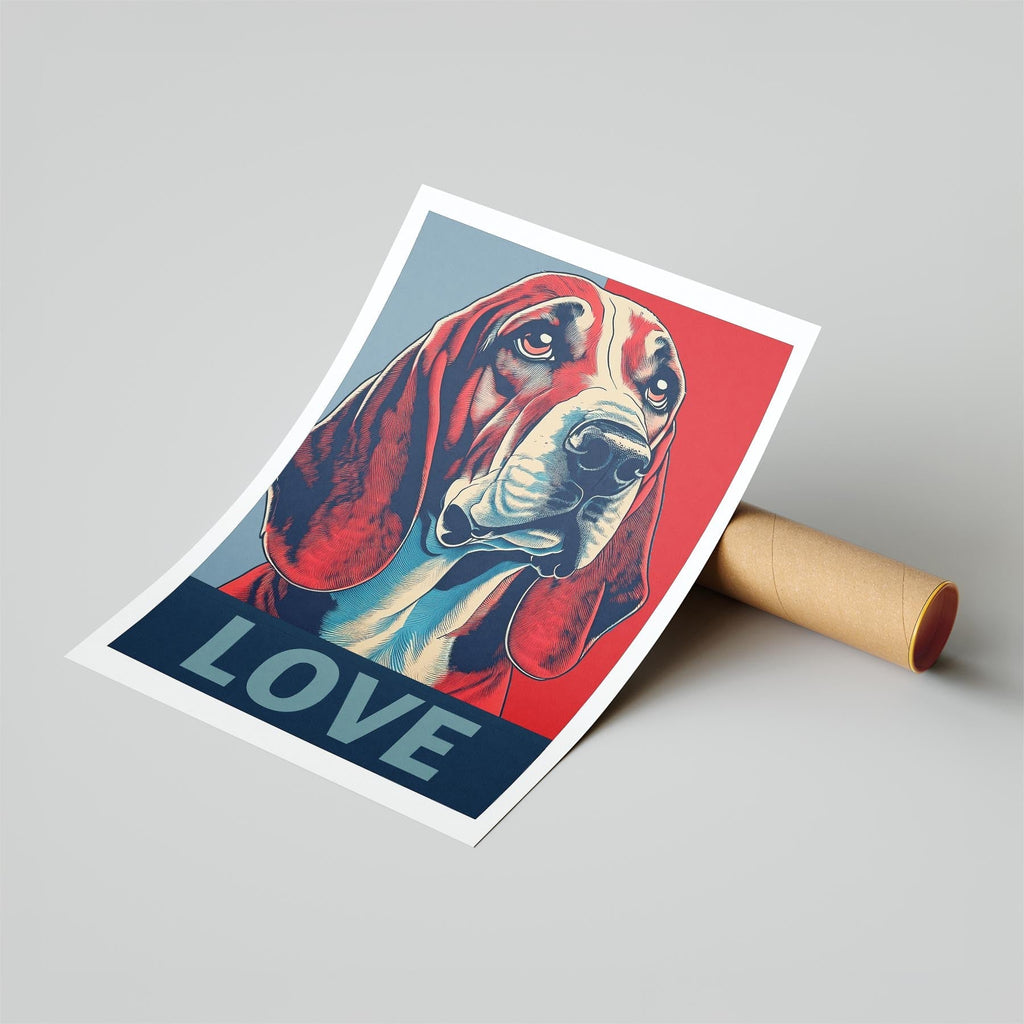 Basset Hound LOVE Series Inspired by the Obama Poster image 6