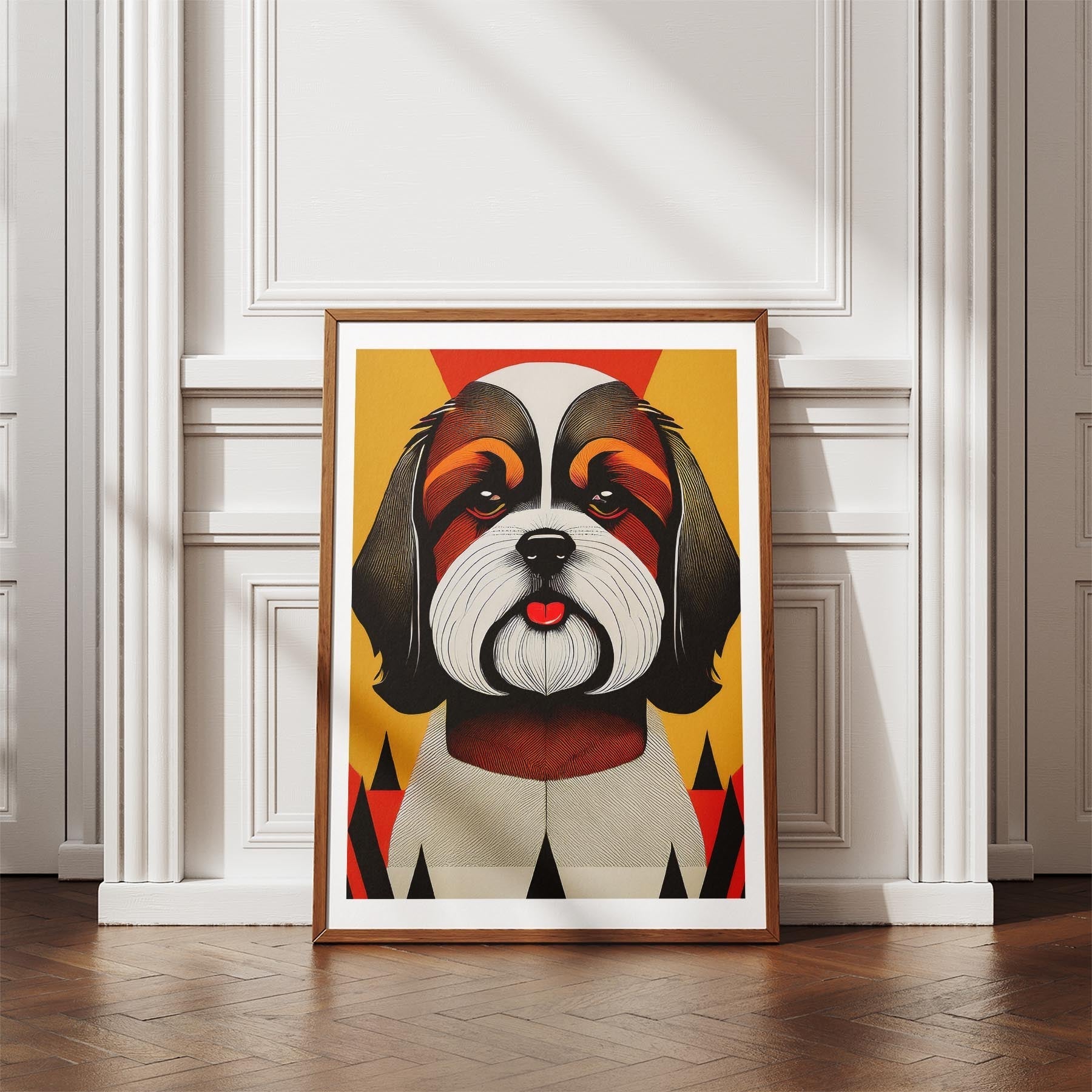 Shih Tzu Geometric Orange Series image 4