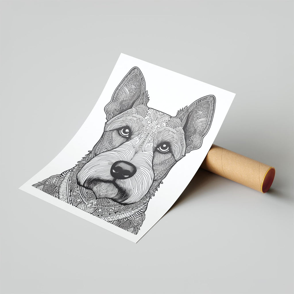 Scottish Terrier Mandala Black and White Dog Series image 6