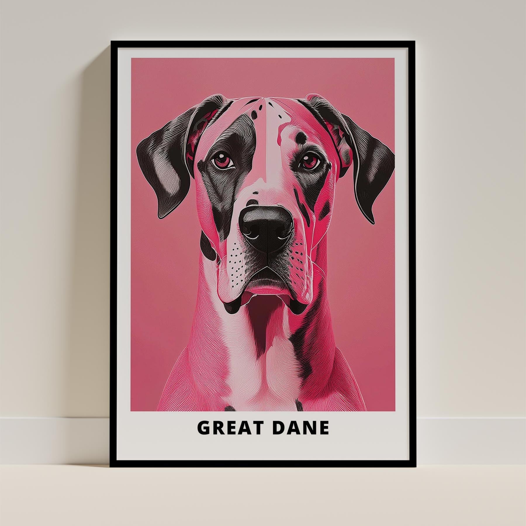Great Dane Pink and Black Dog Series 3 image 0