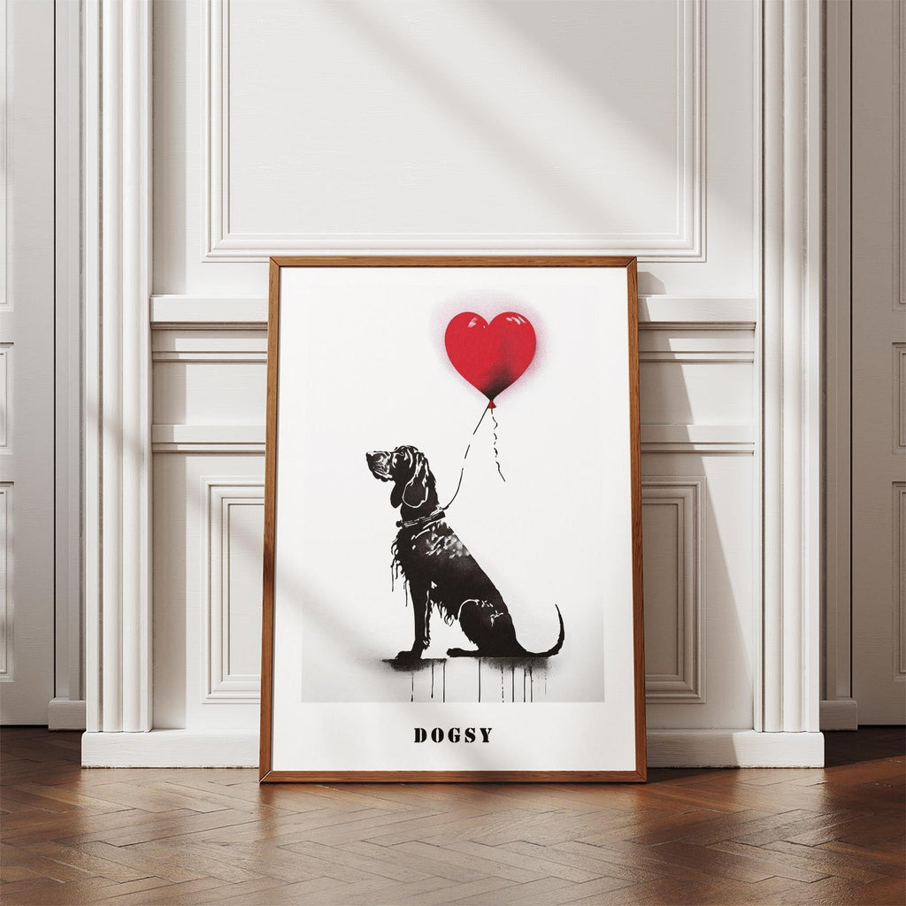 Bloodhound DOGSY Series inspired by the Art of Banksy with text Dogsy image 4