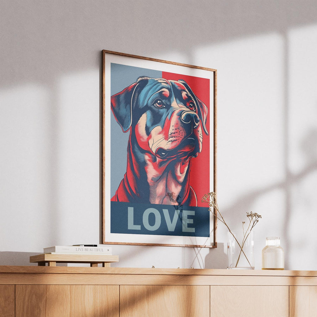Rottweiler LOVE Series Inspired by the Obama Poster image 5