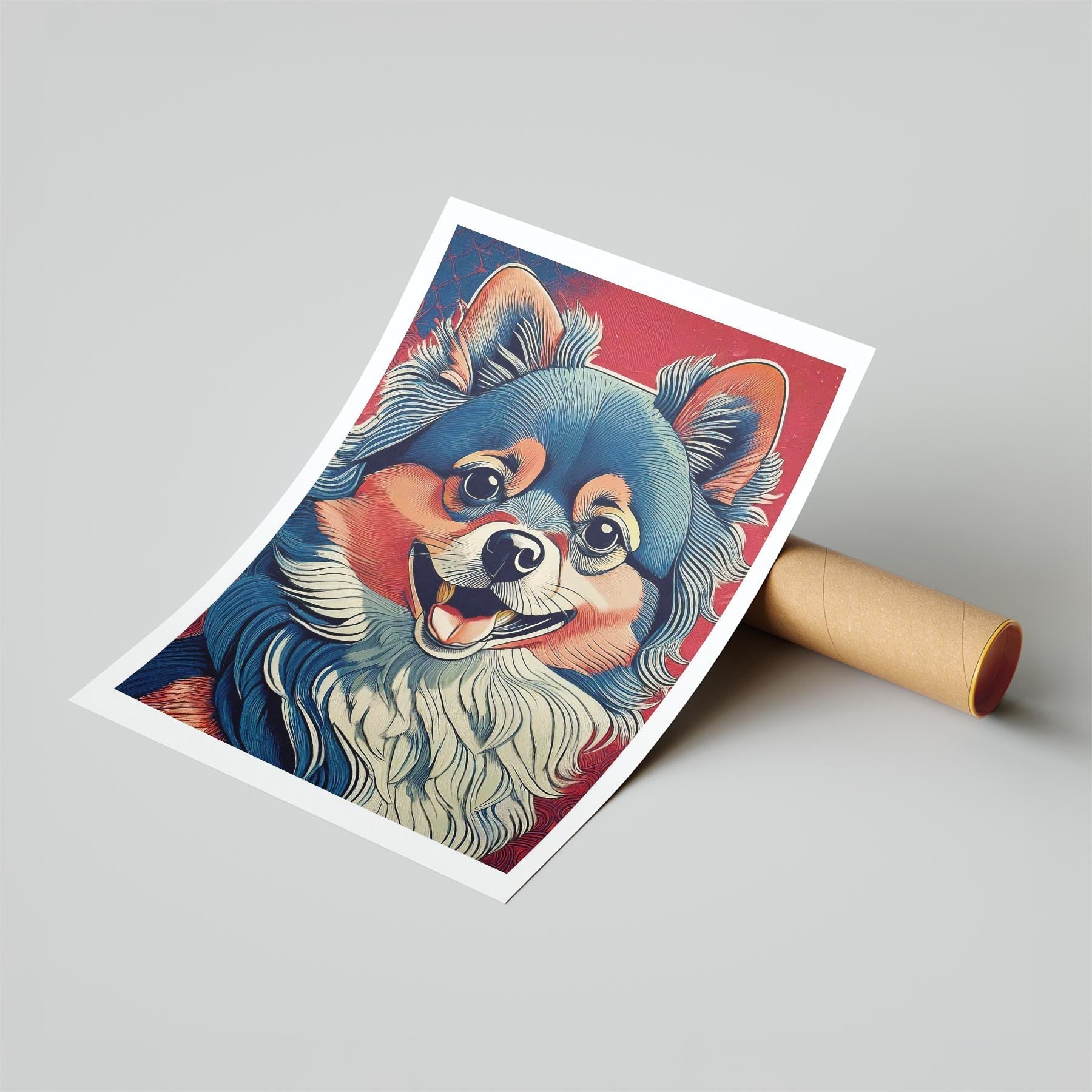 Pomeranian Hokusai Japanese Inspired Dog Series image 6