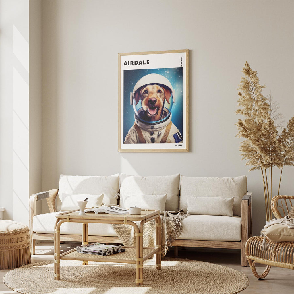 Airedale Astronaut Dog Series with Text Astro Dog image 2